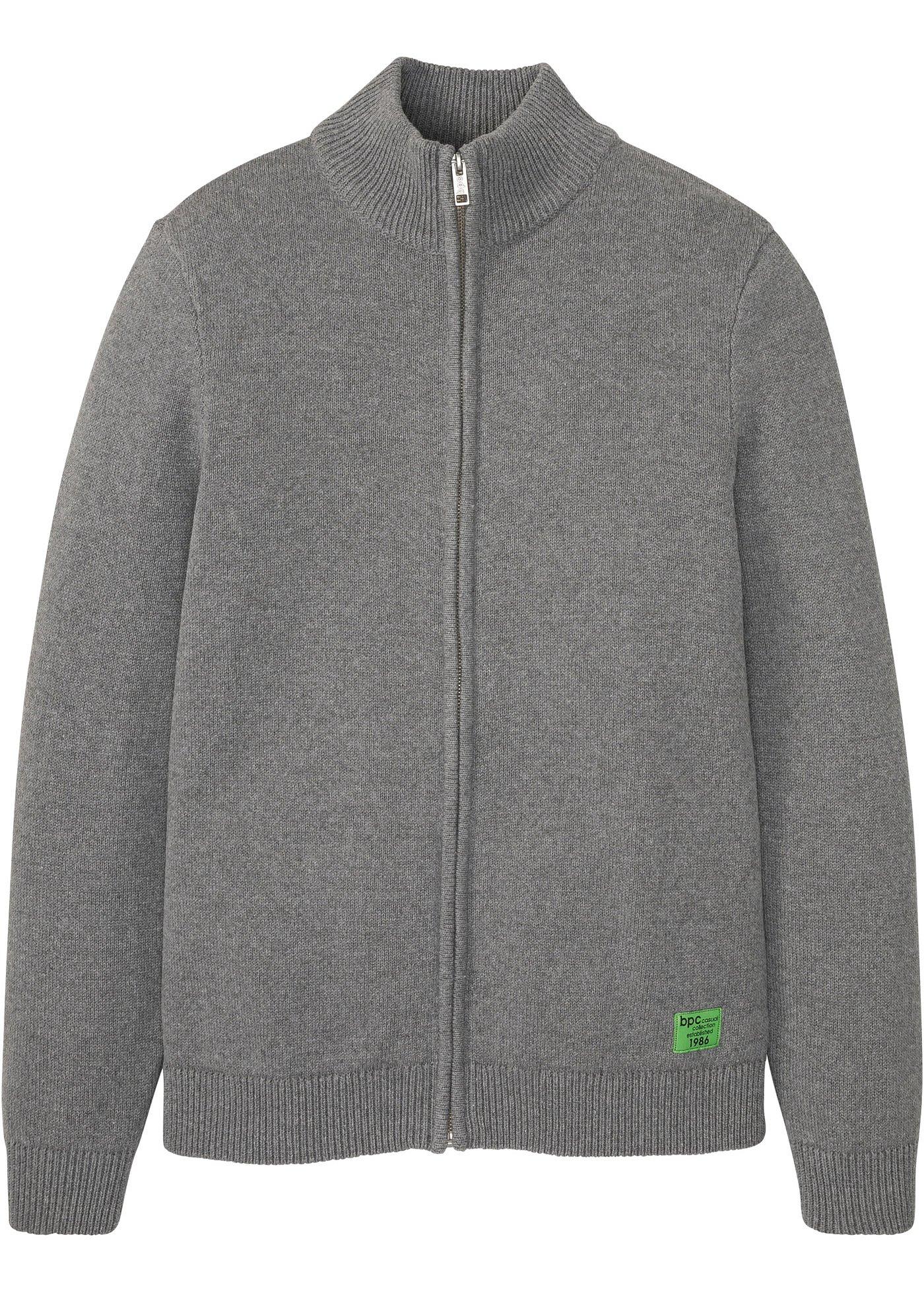 Gilet en maille col montant en matières recyclées