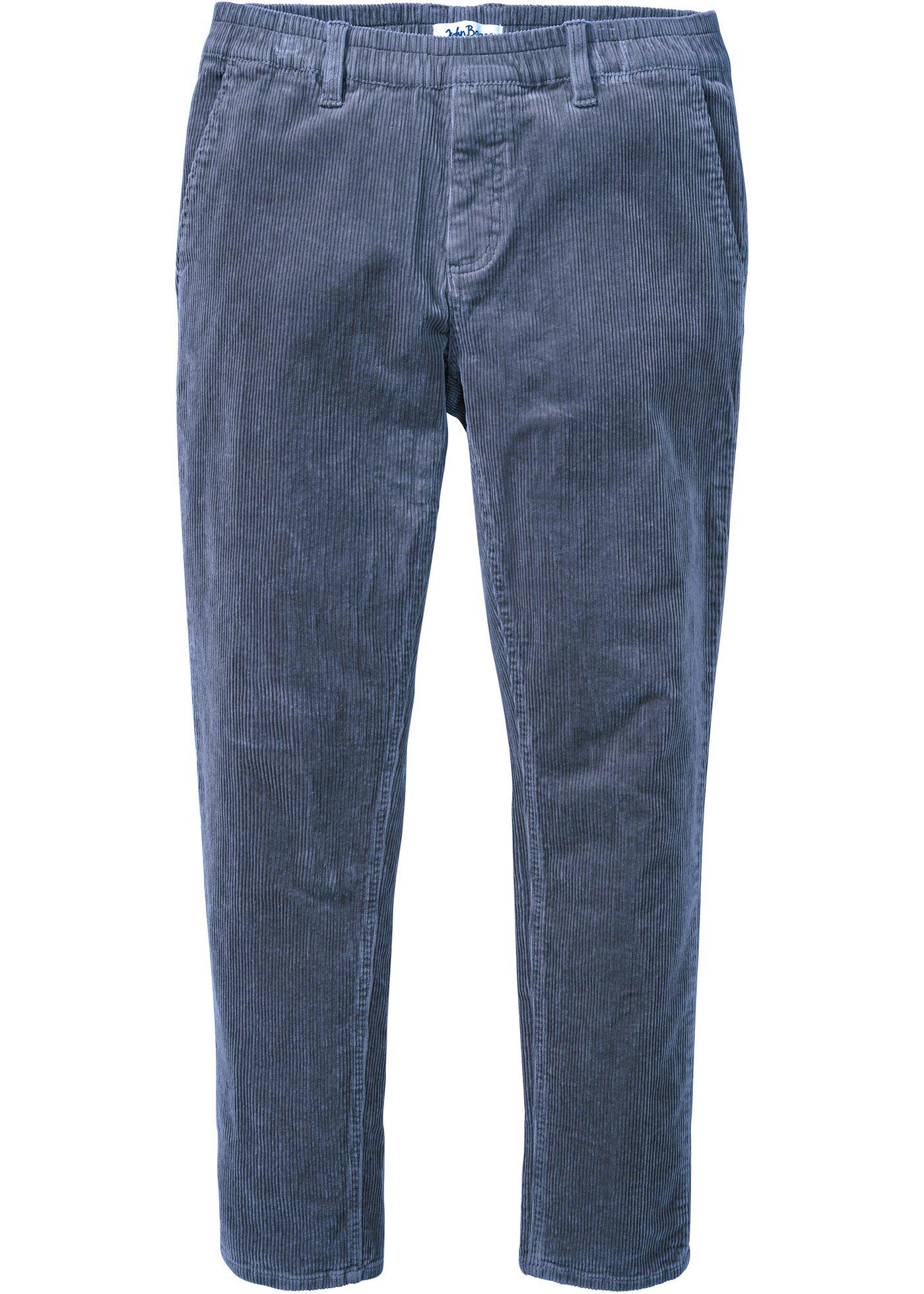 Pantalon chino à taille extensible en velours côtelé Regular Fit, Tapered