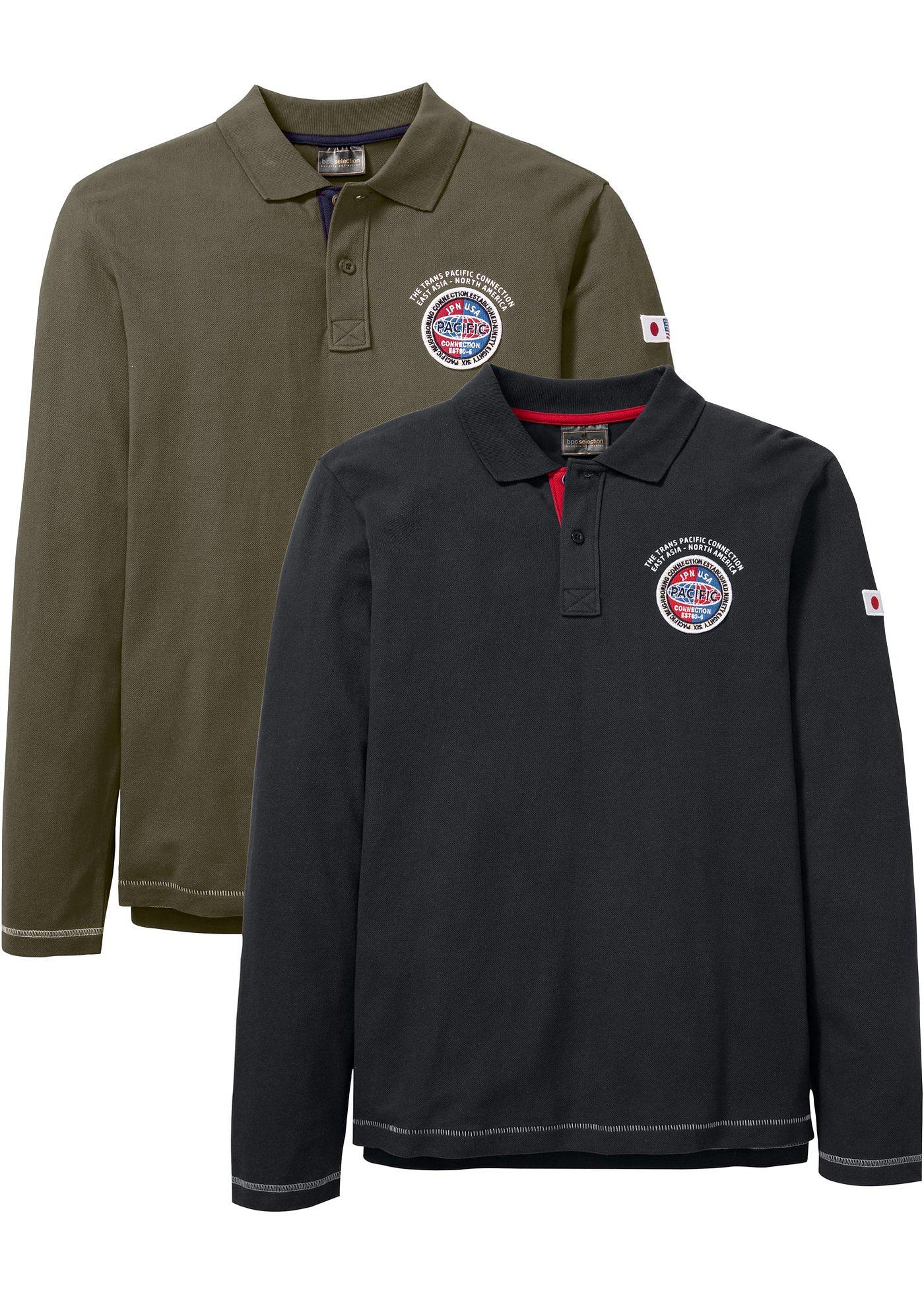 Lot de 2 polos manches longues