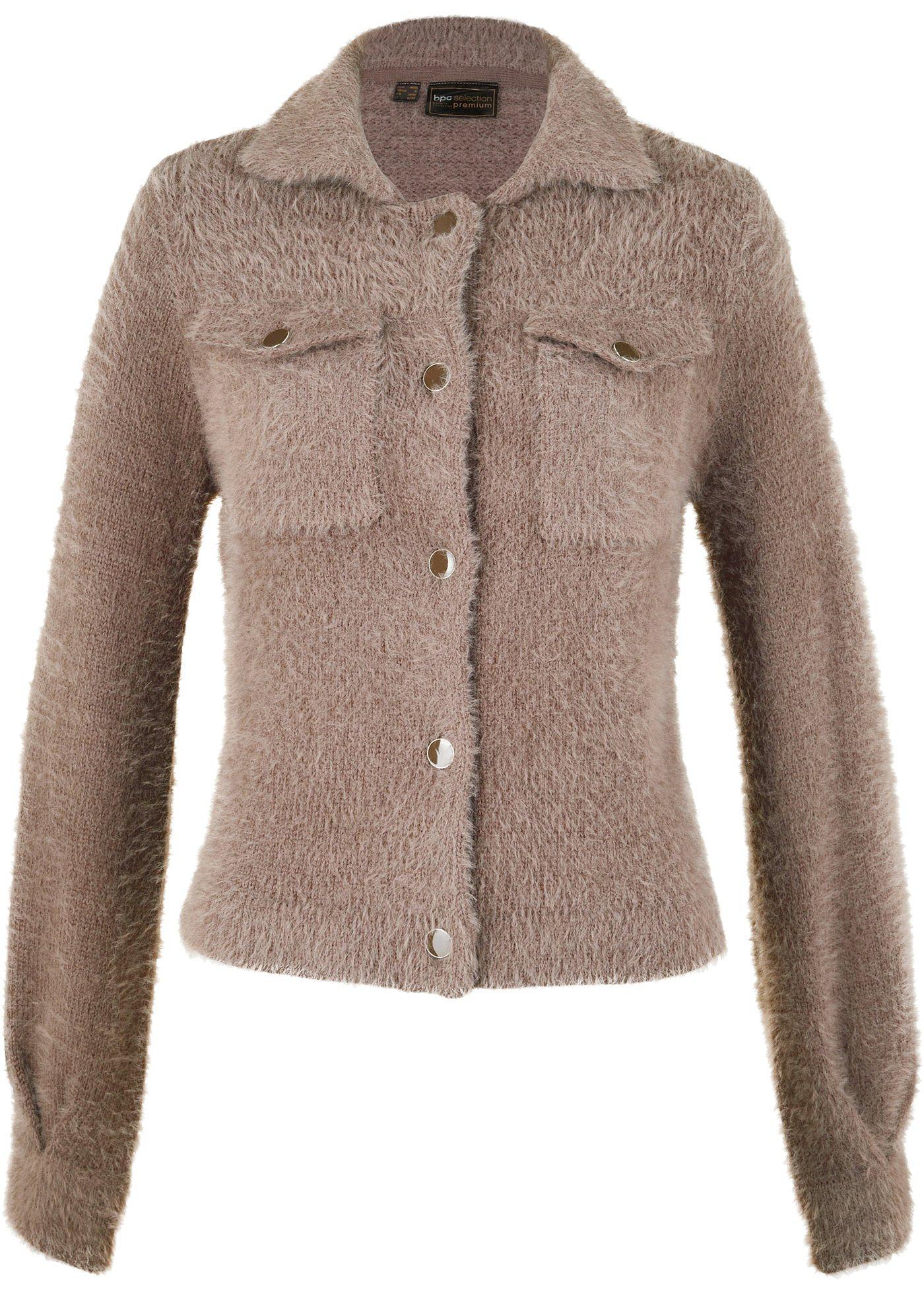 Gilet en maille en fil duveteux