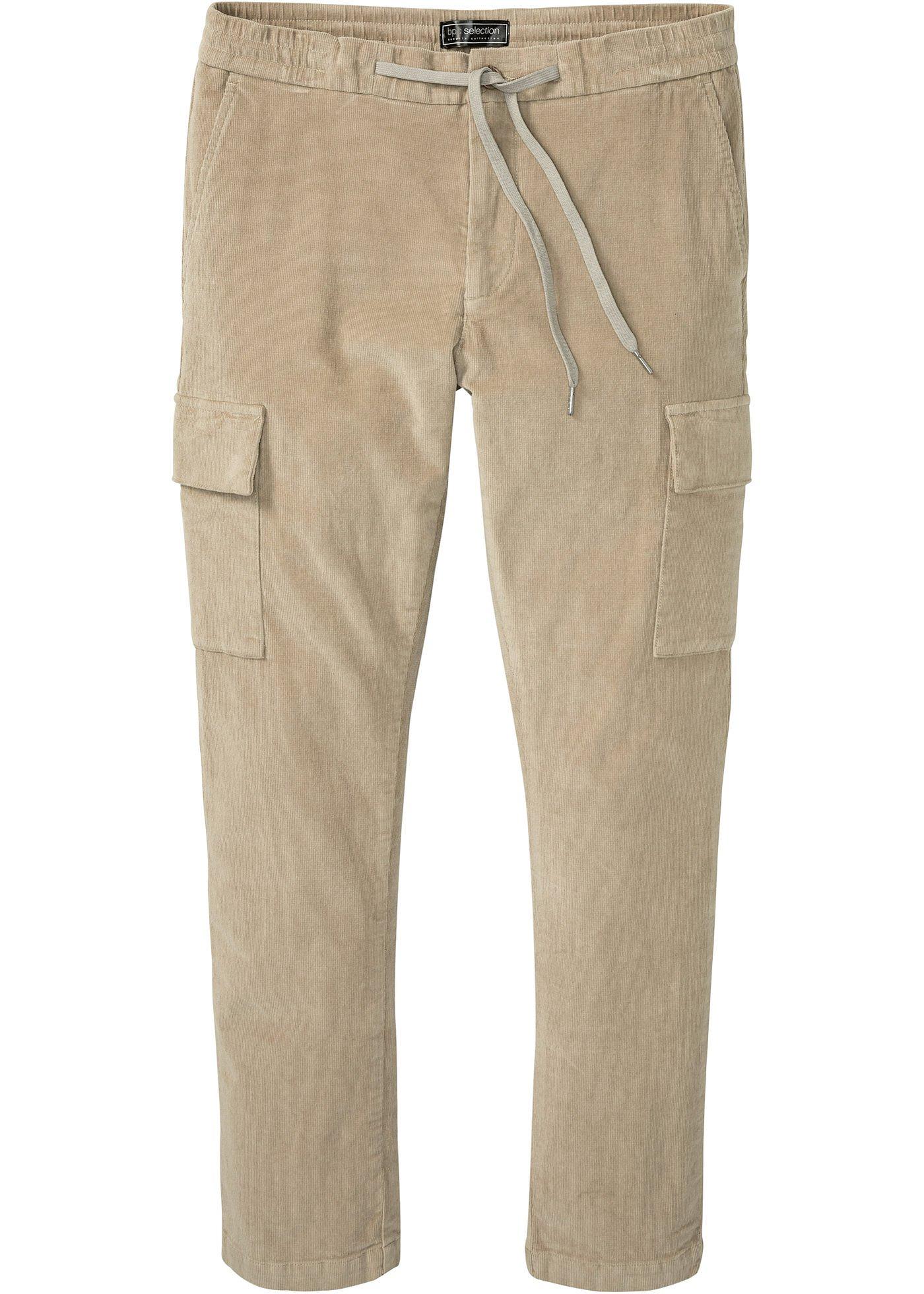 Pantalon cargo en velours côtelé Regular Fit, Straight