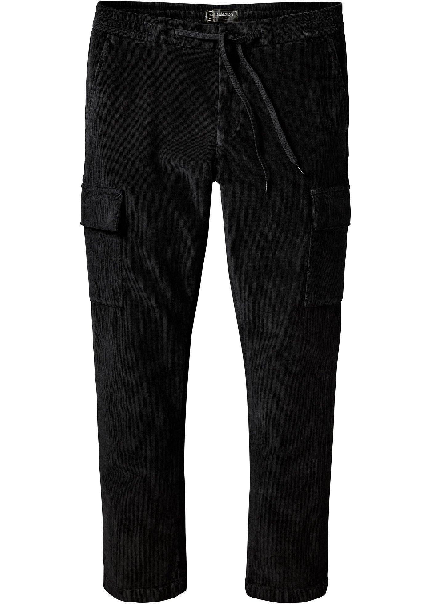 Pantalon cargo en velours côtelé Regular Fit, Straight