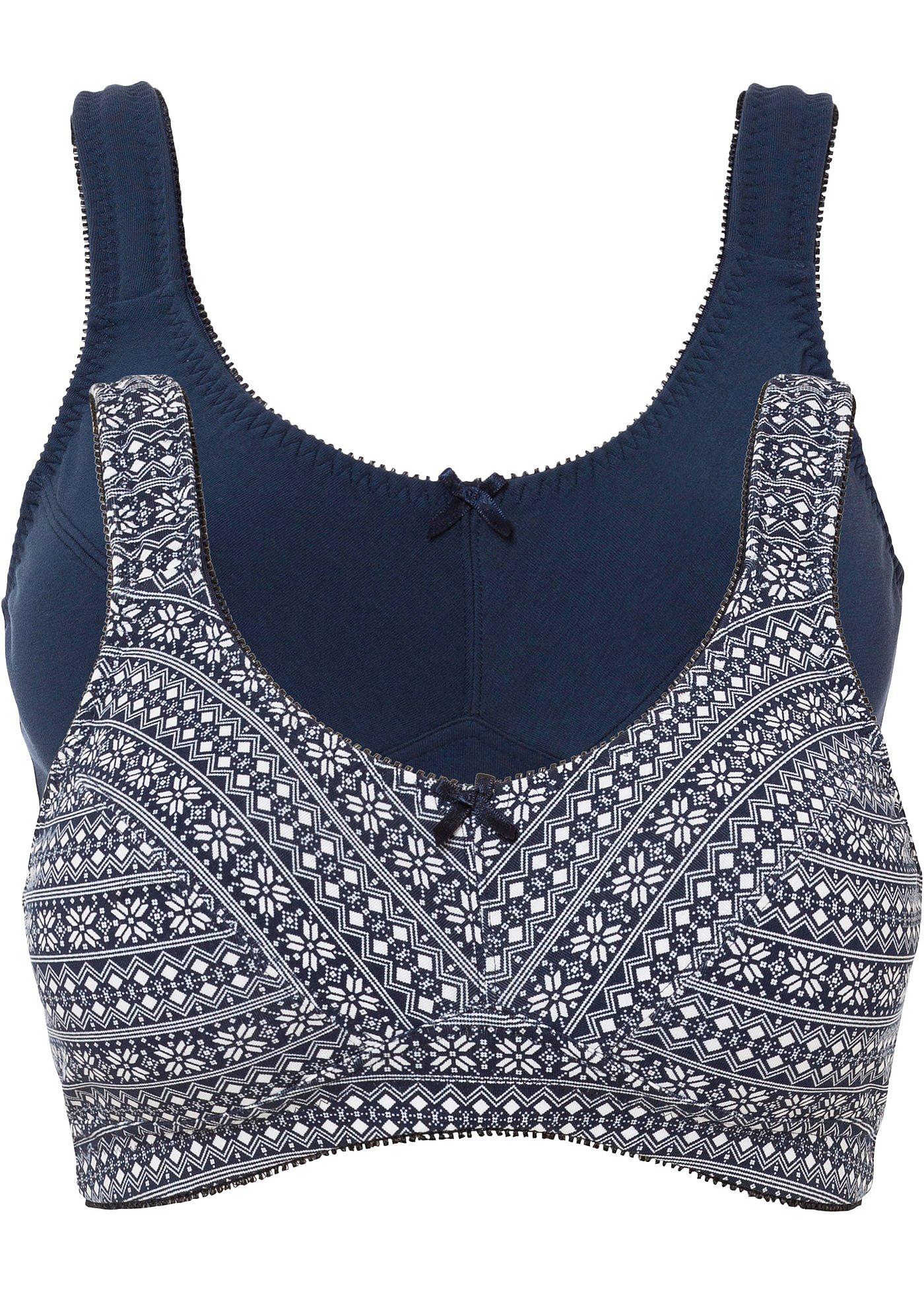 Lot de 2 soutiens-gorge sans armatures avec coton bio