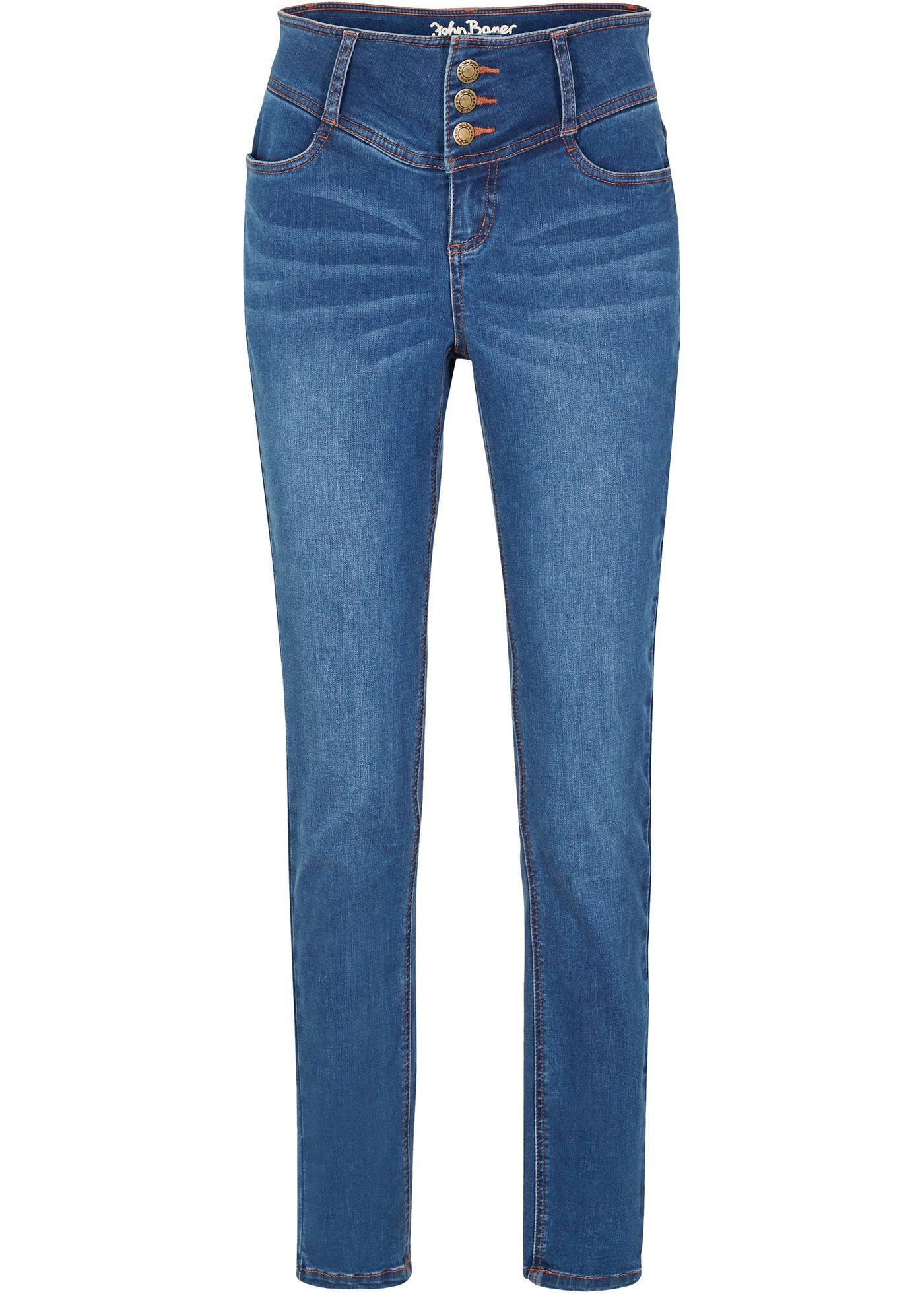 Jean extensible sculptant avec coton bio, Straight