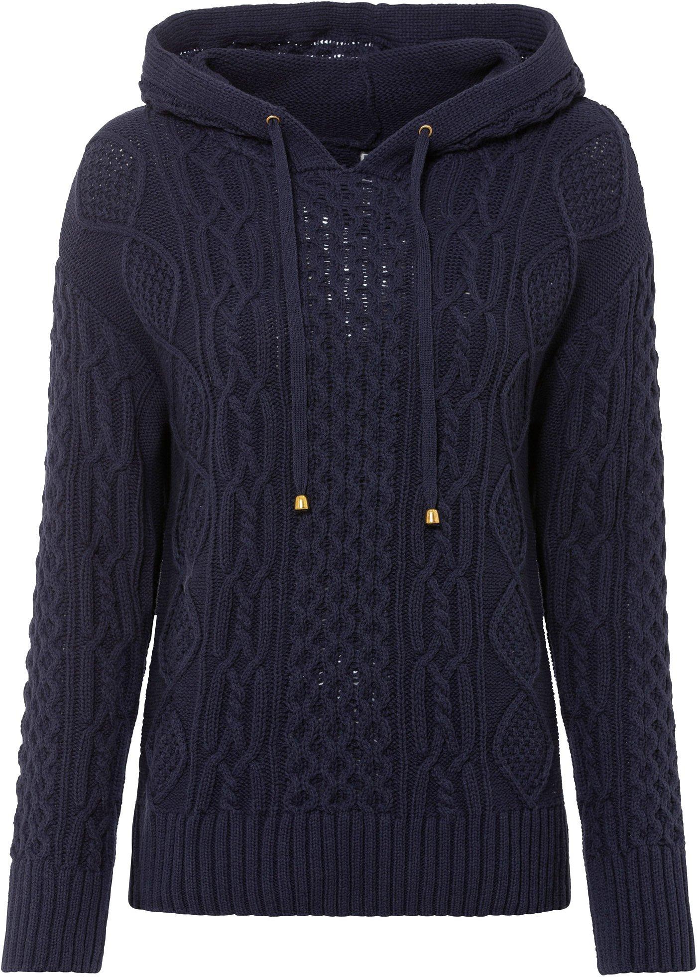 Pull en maille à capuche