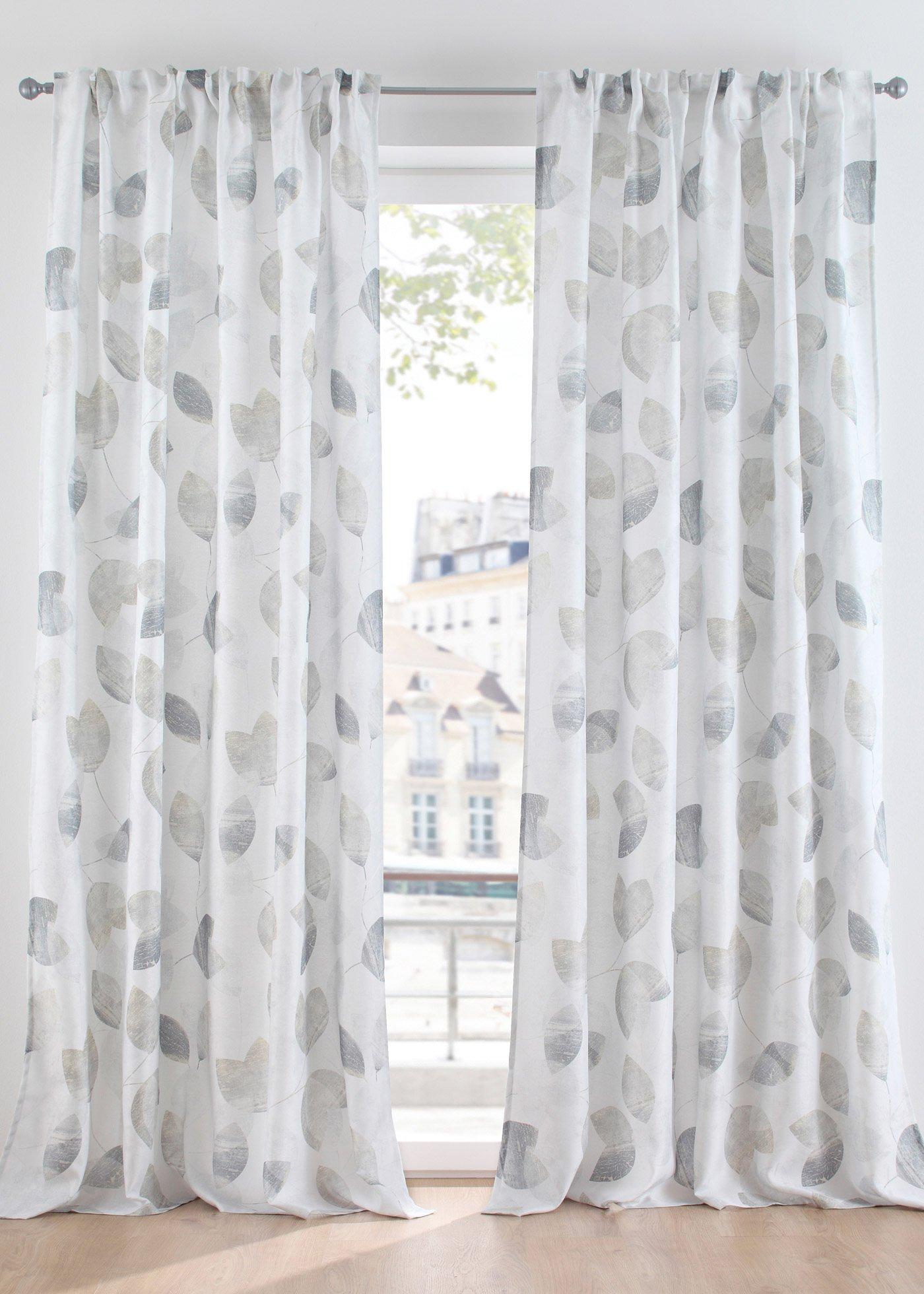 Panneau jacquard avec imprimé feuilles (1 pce.)