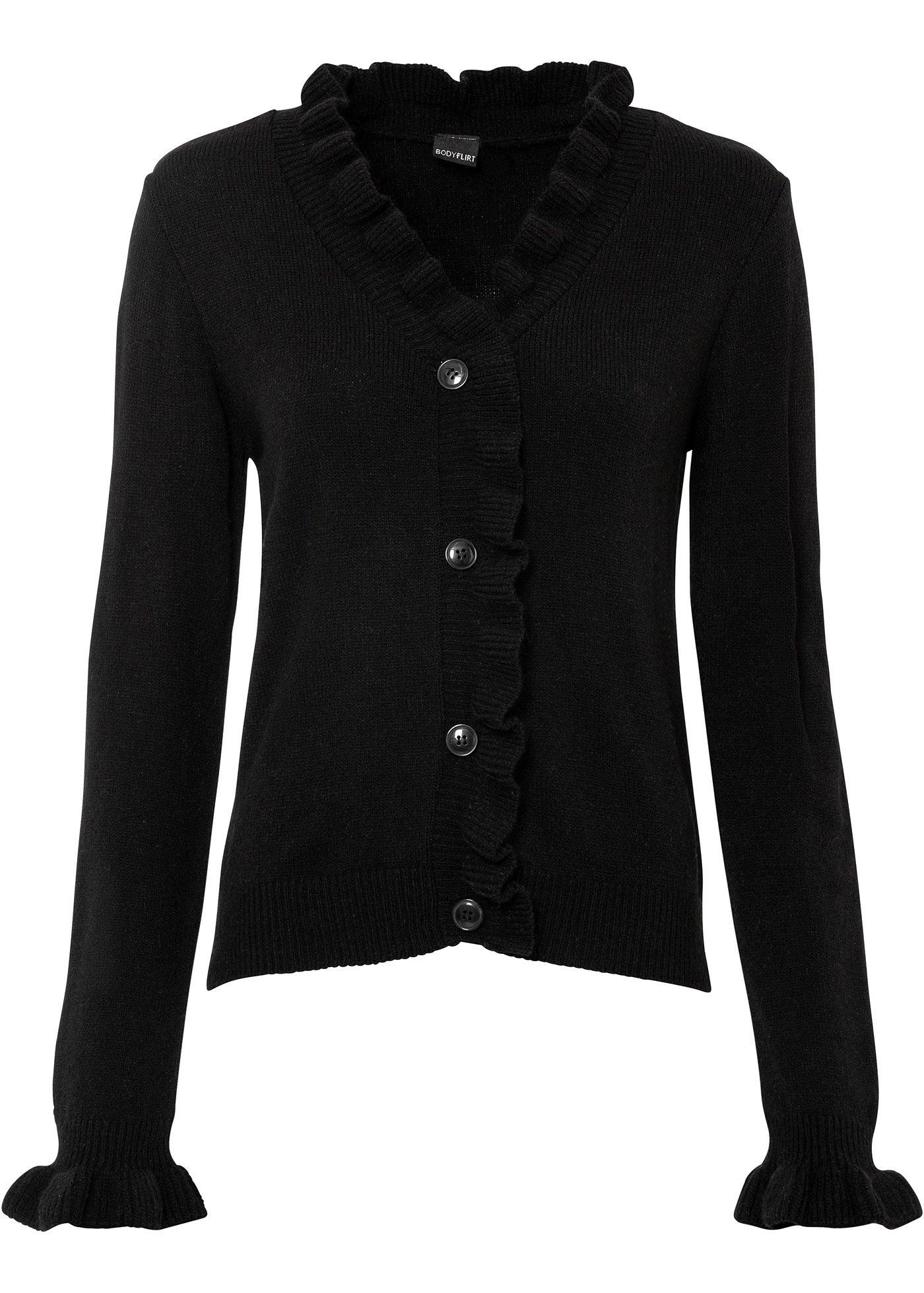 Gilet en maille à volants