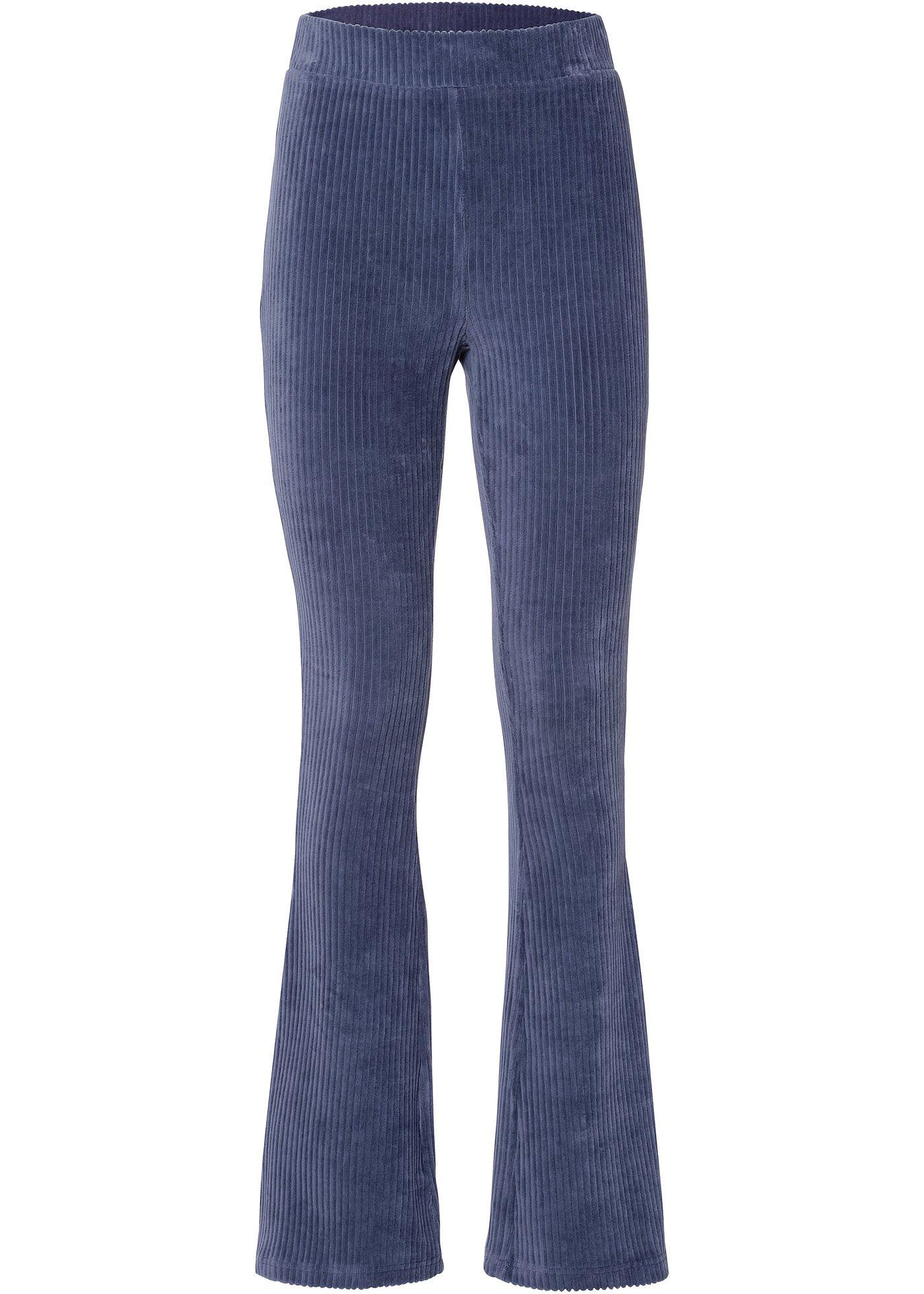 Pantalon En Velours C Tel Avec Taille Lastique Confortable Indigo Clair