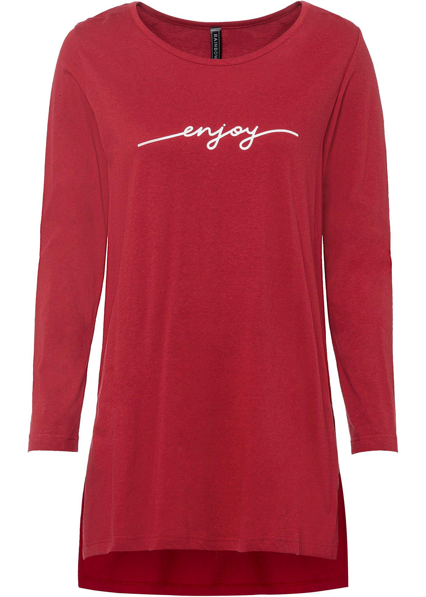 T-shirt long à fentes