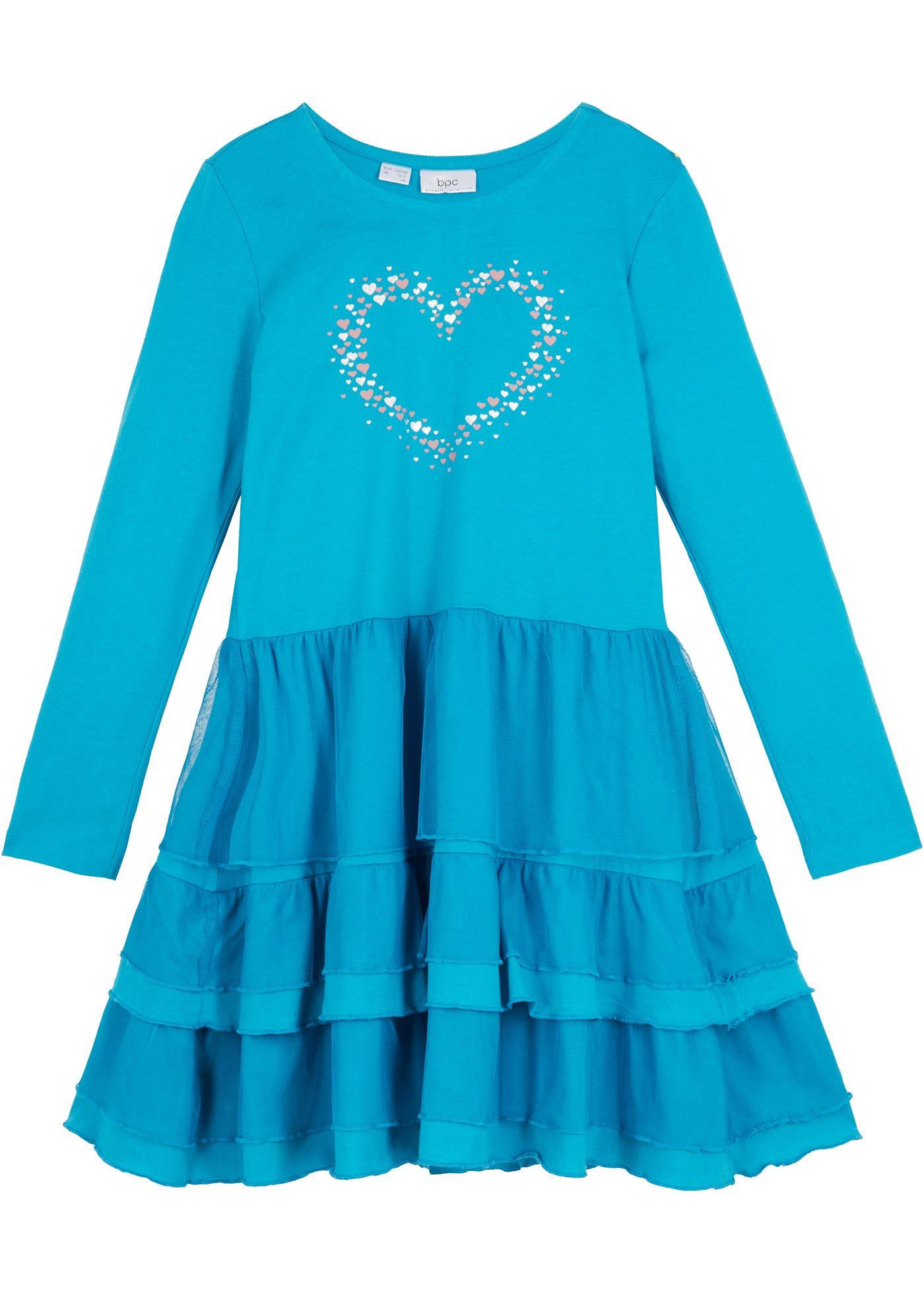 Robe en jersey fille avec tulle