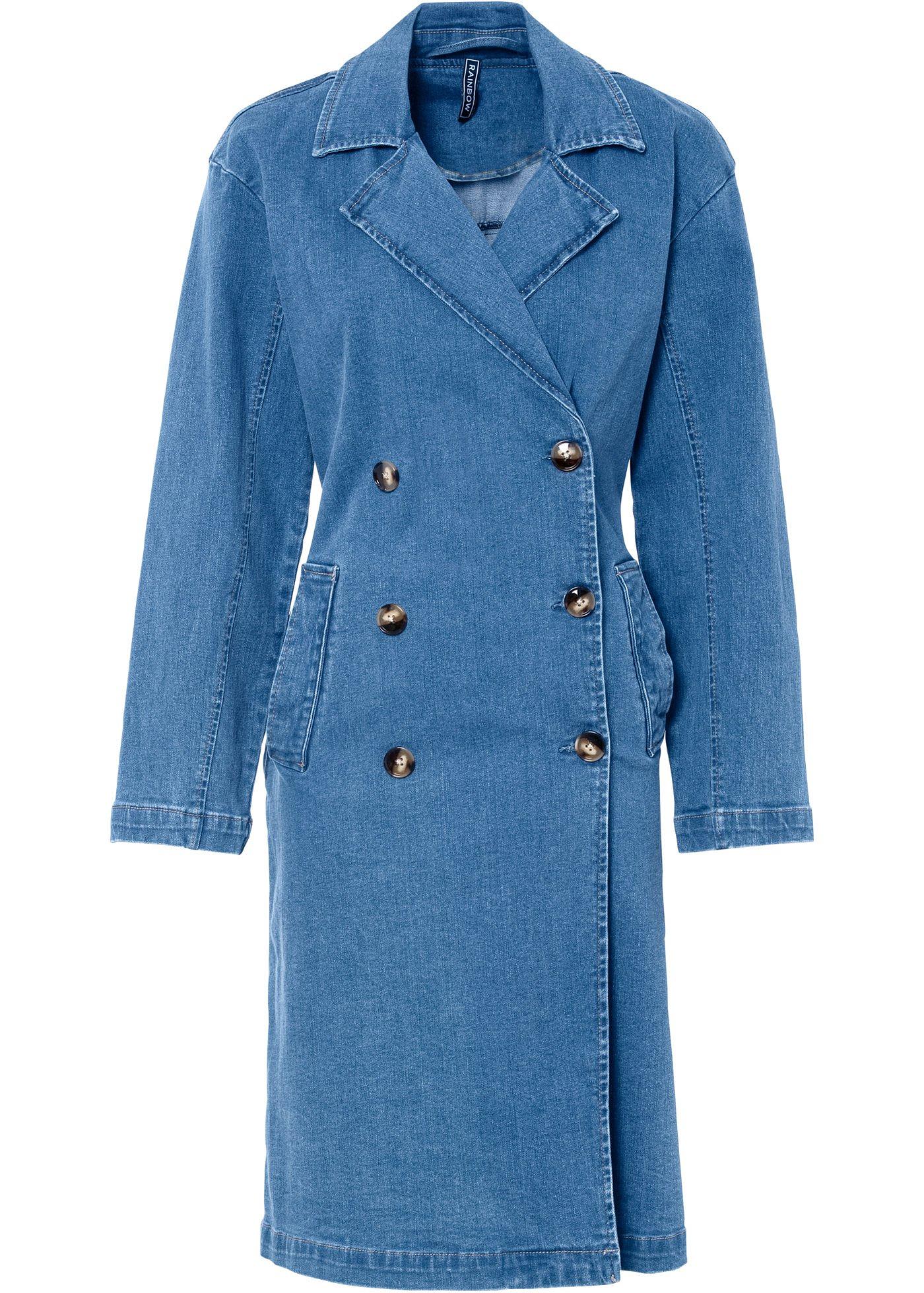 Manteau en jean double rang