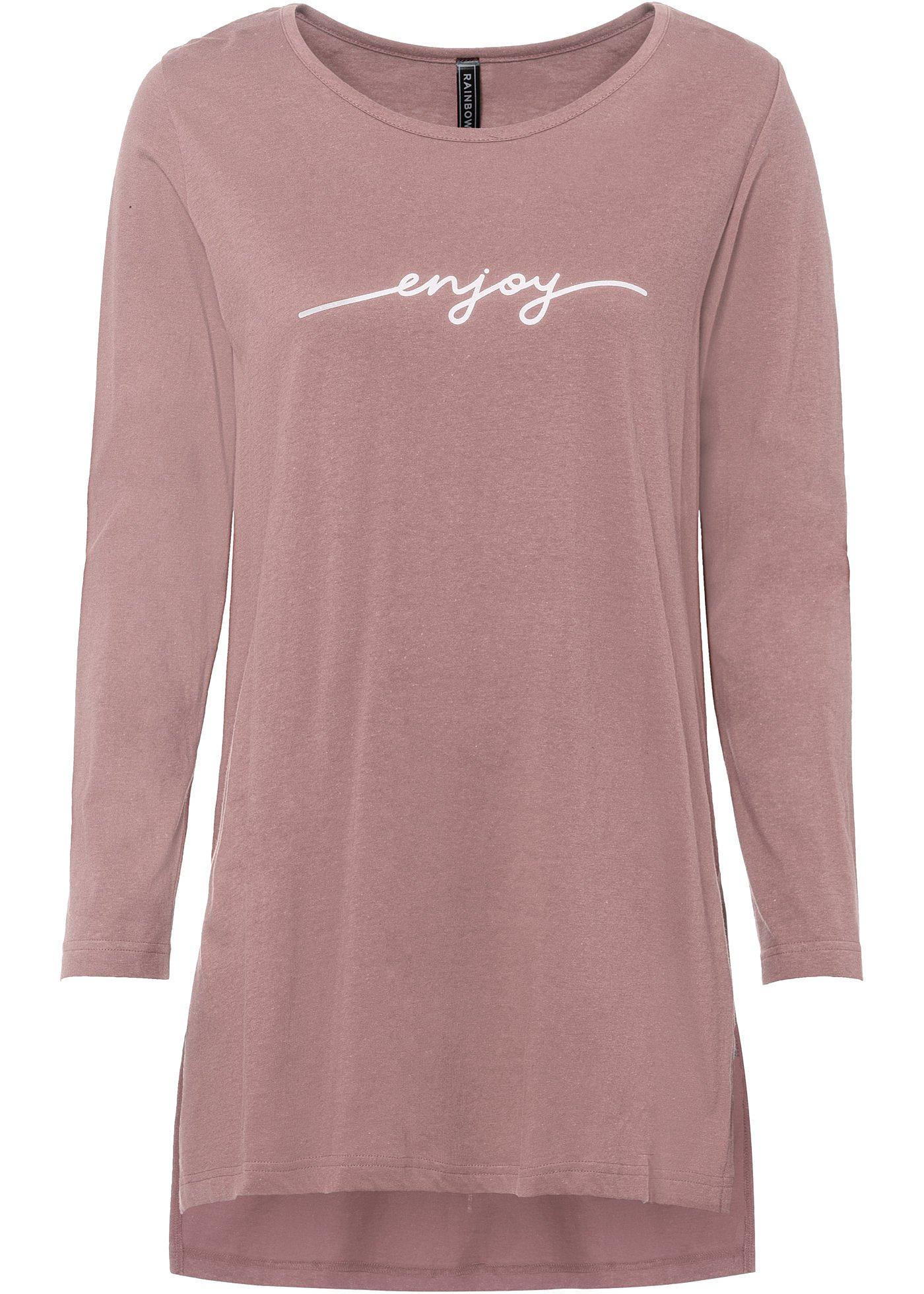 T-shirt long à fentes