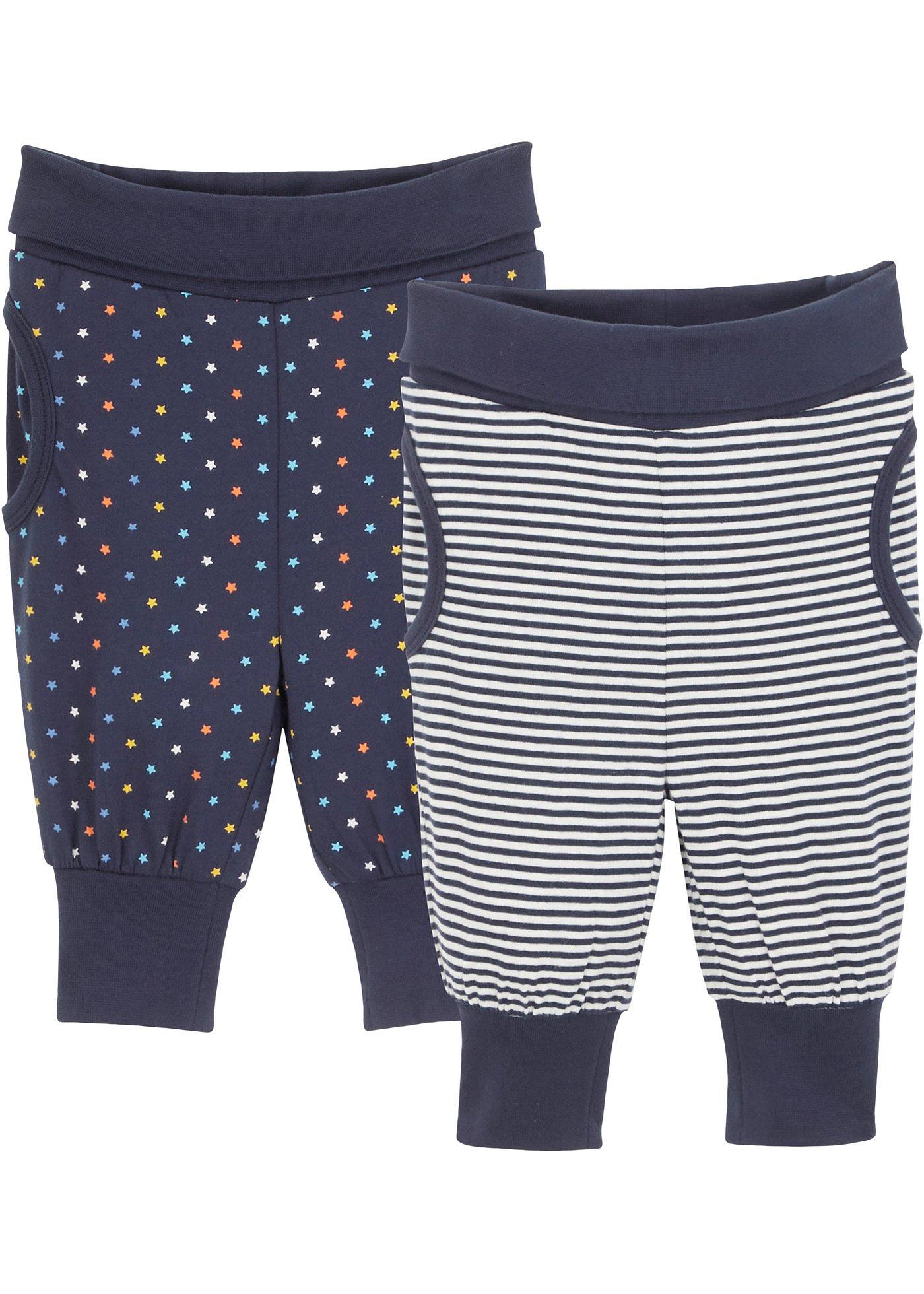 Lot de 2 pantalons évolutifs bébé en coton bio