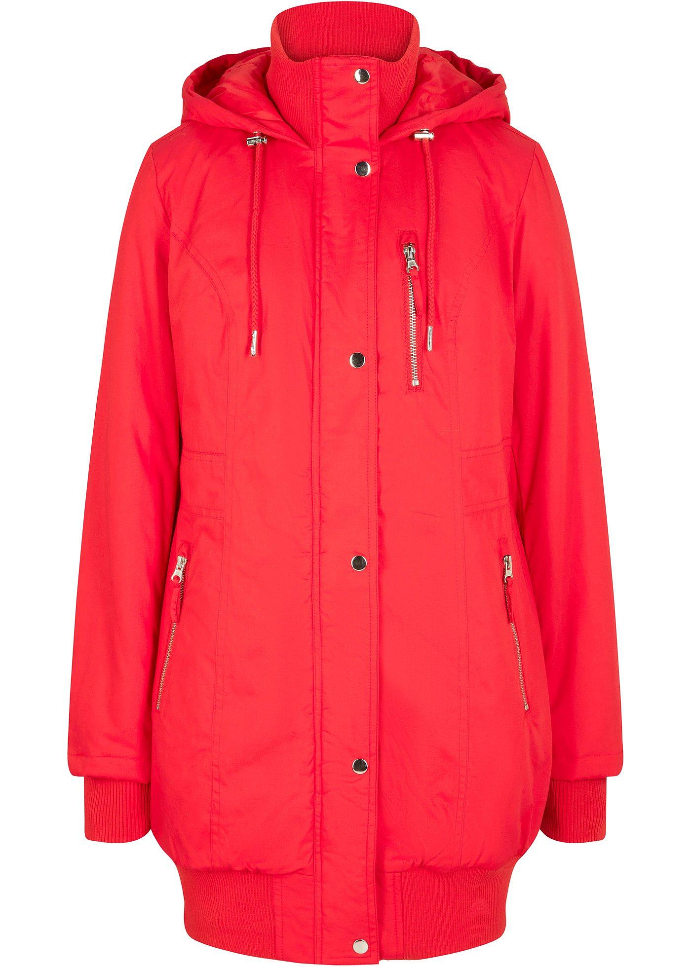 Veste longue à capuche, rembourrée