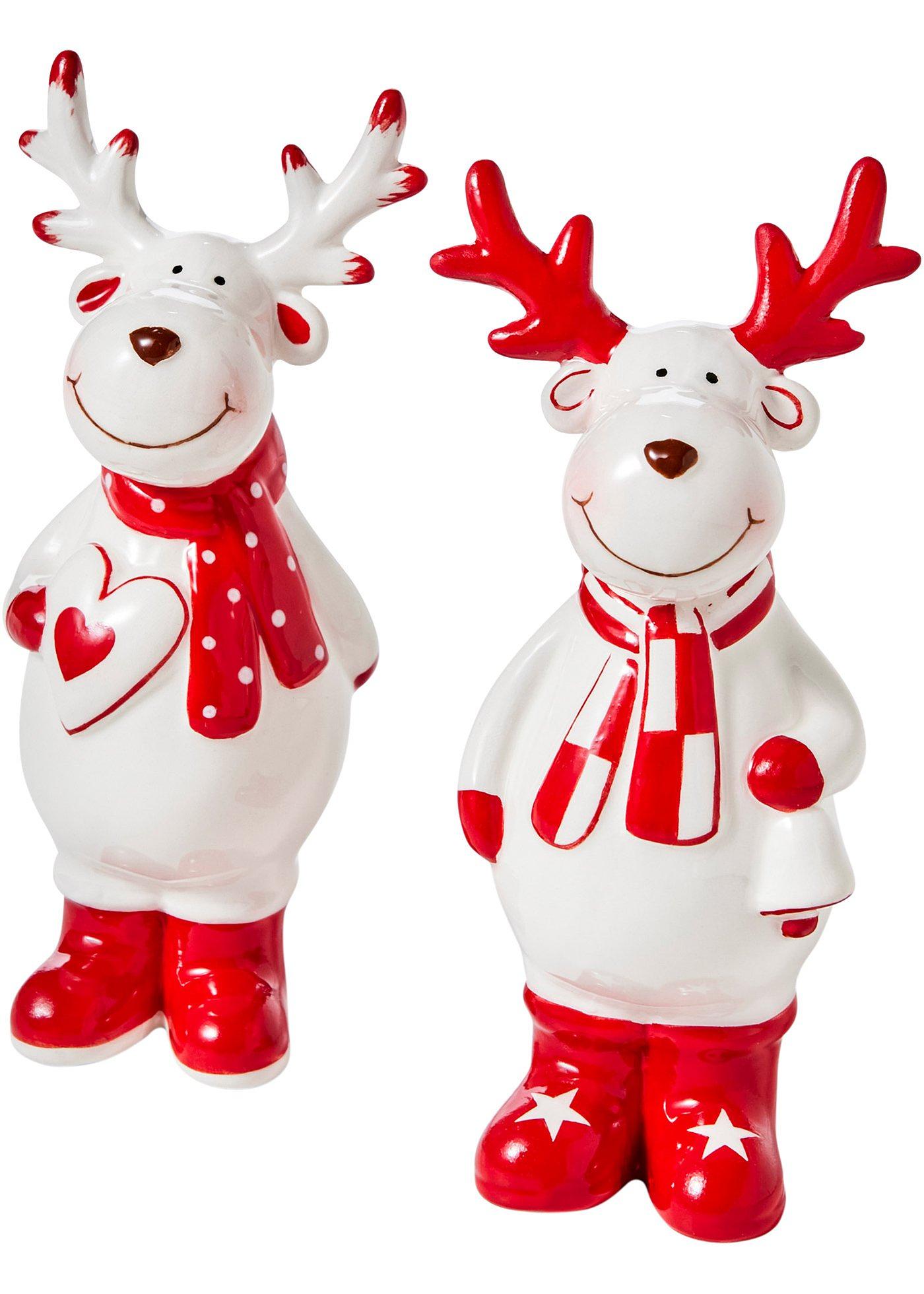 Lot de 2 figurines élans