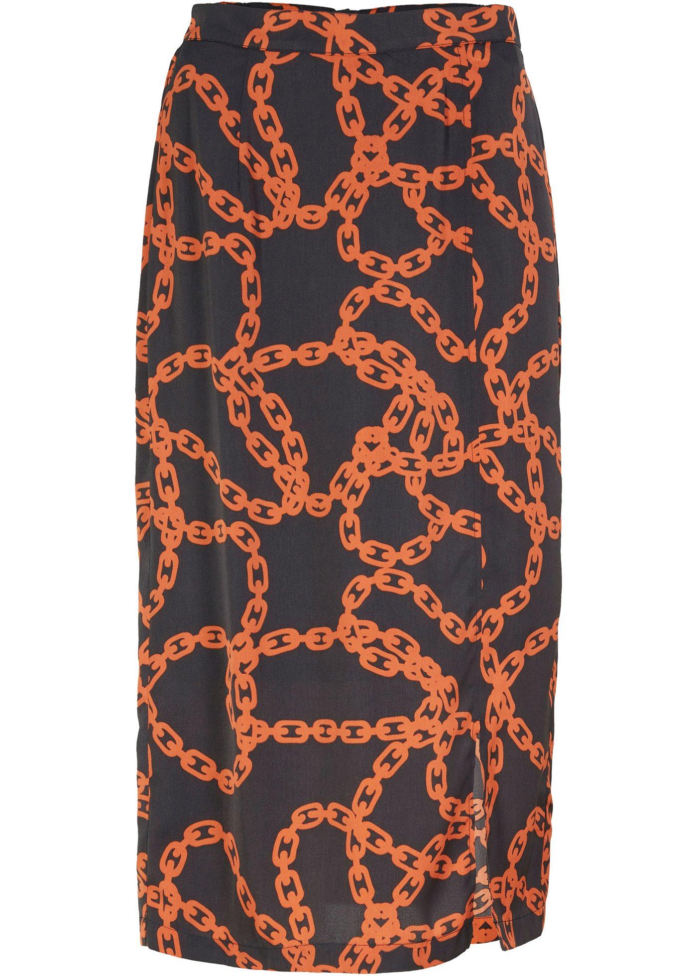 Jupe en satin imprimée