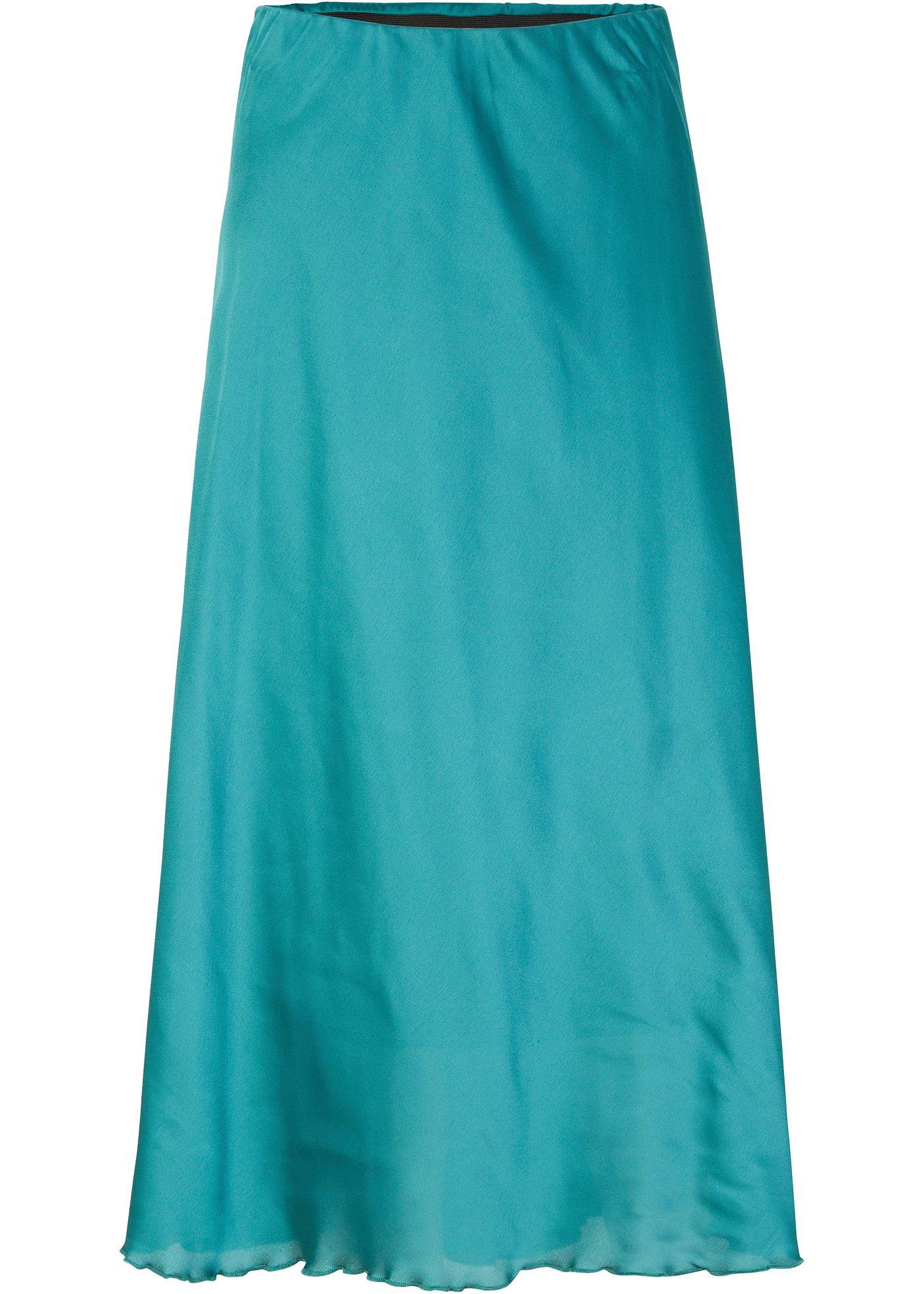 Jupe en satin longueur midi