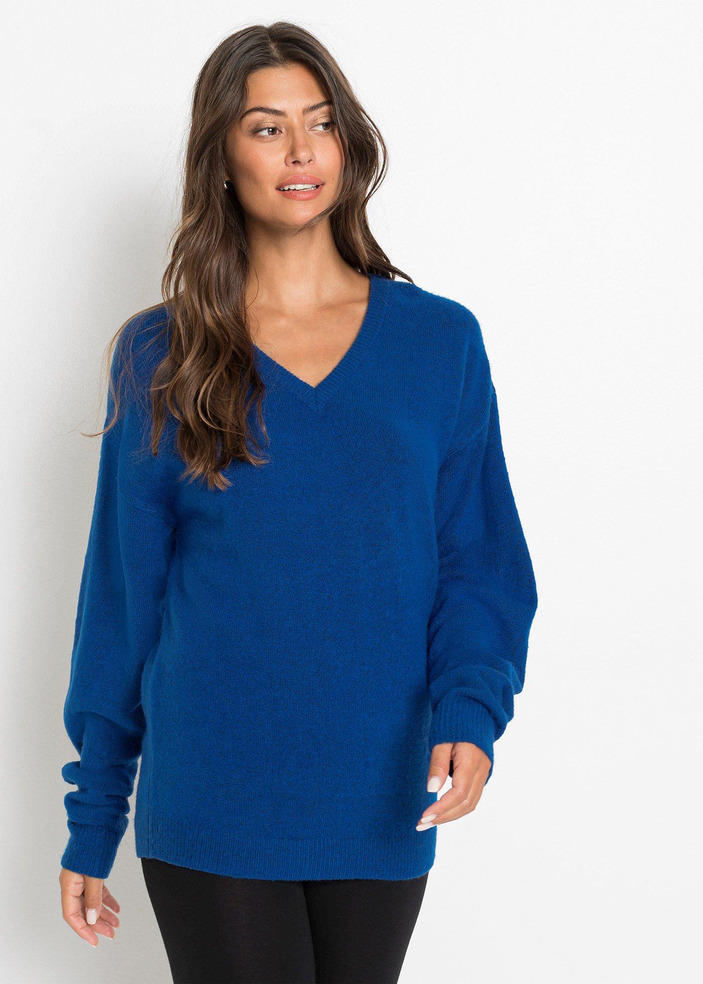 pull bleu ciel grosse maille