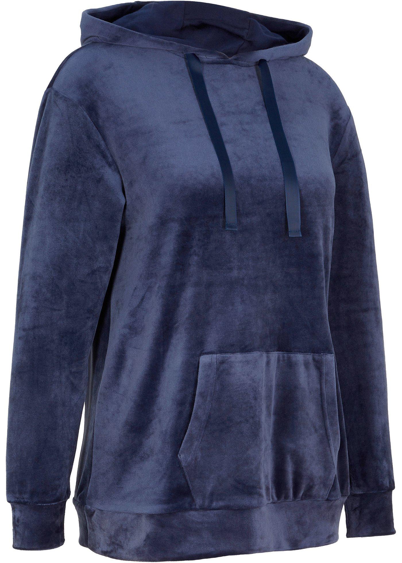 Sweat-shirt en velours avec capuche