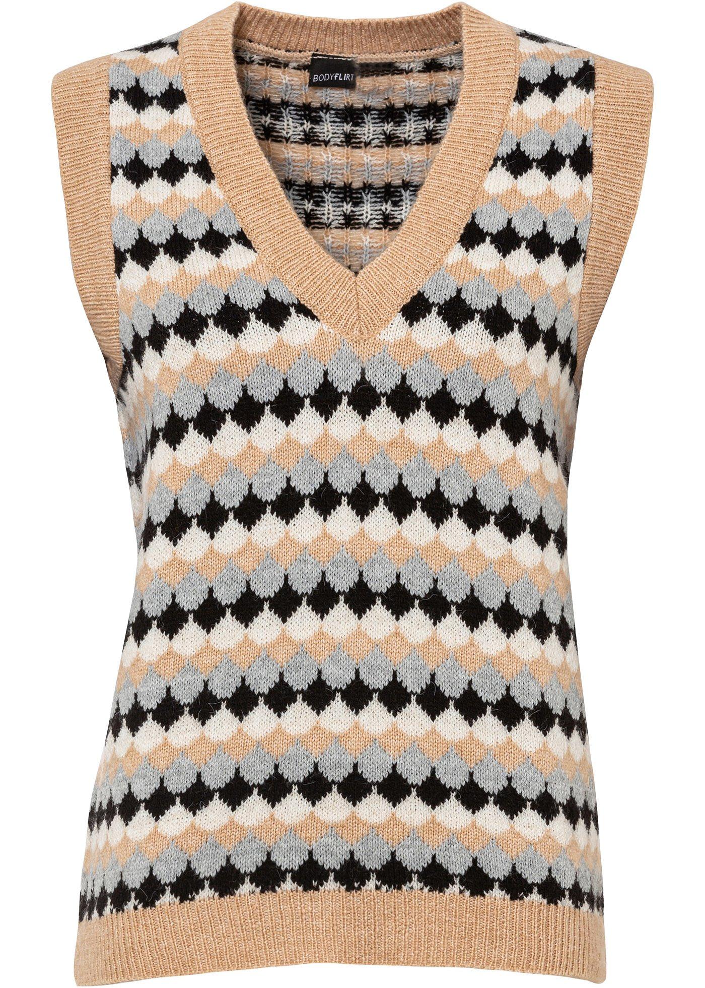 Pull sans manches à motif