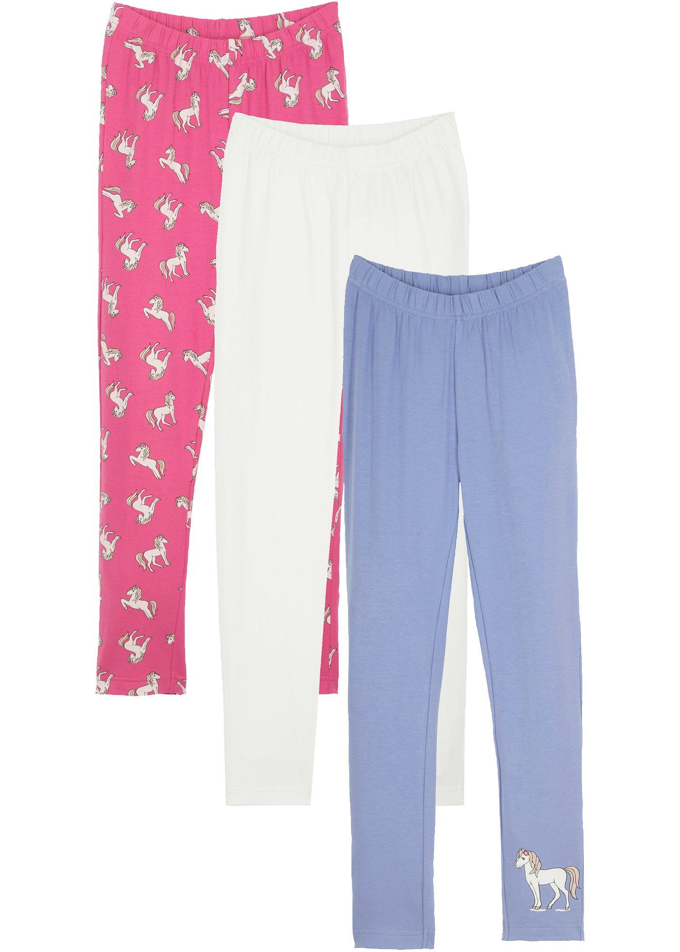 Lot de 3 leggings fille avec motif cheval