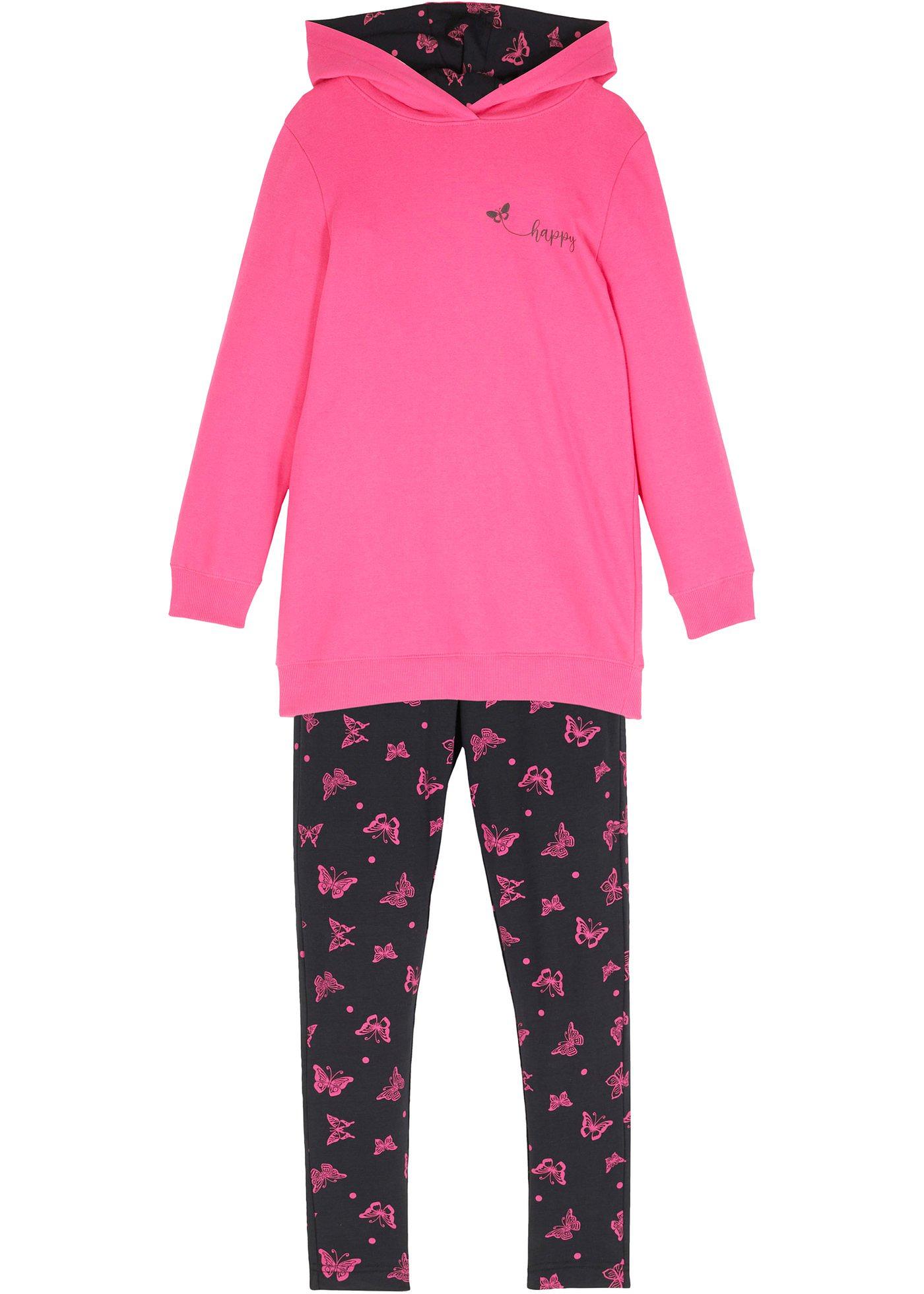 Sweat-shirt à capuche + legging fille (Ens. 2 pces.)