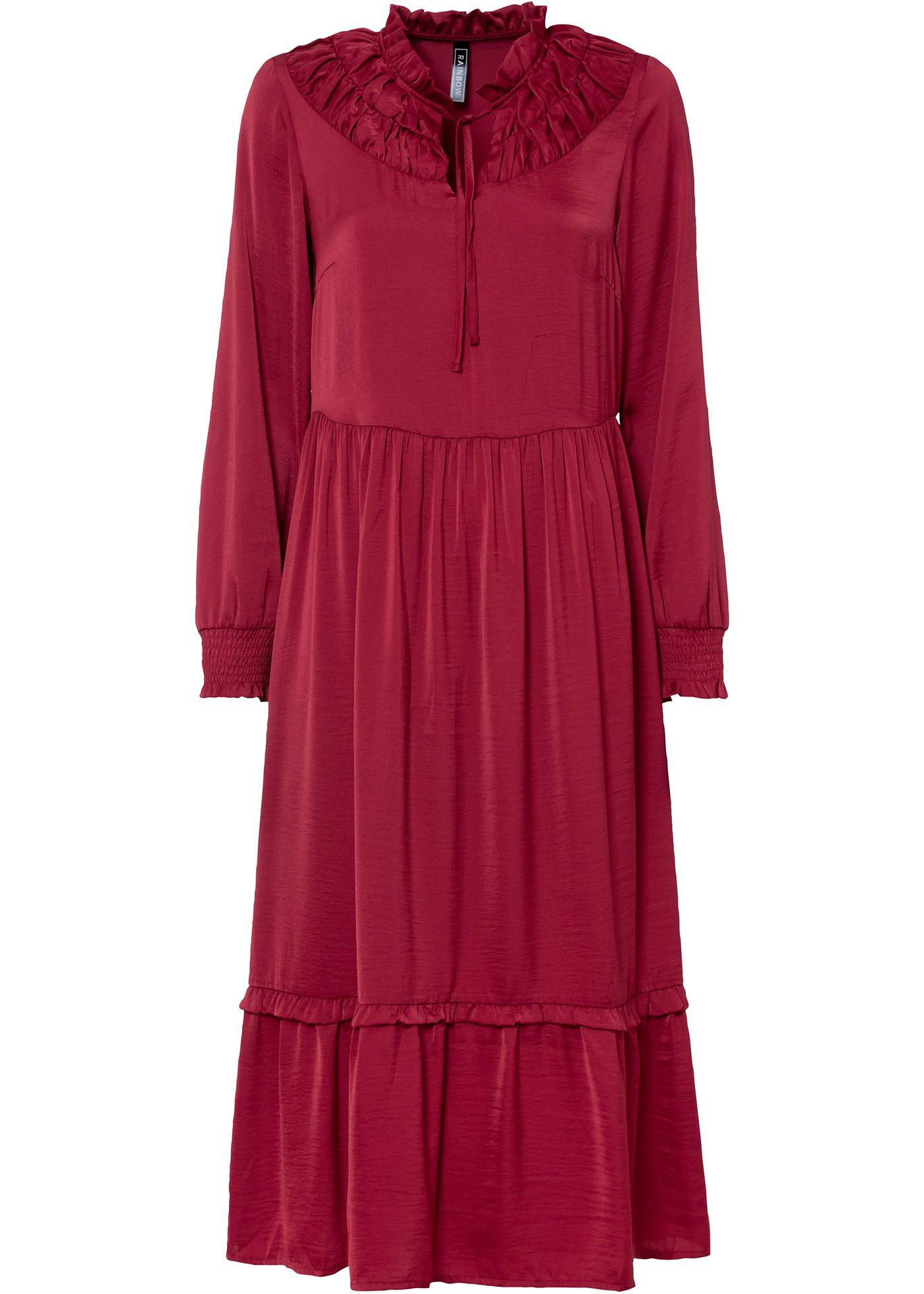 Robe longue à volant