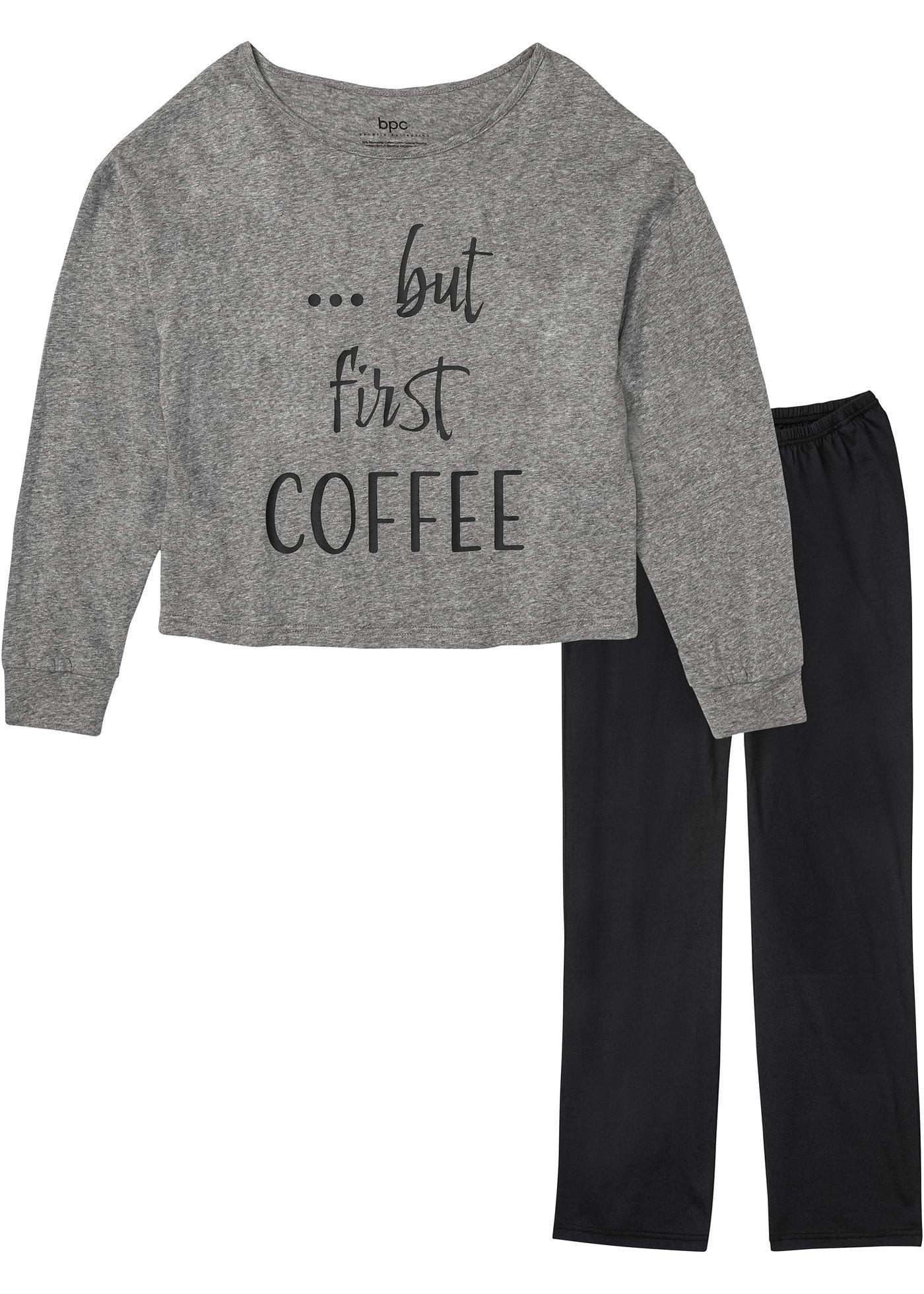 Pyjama avec T-shirt manches longues raccourci