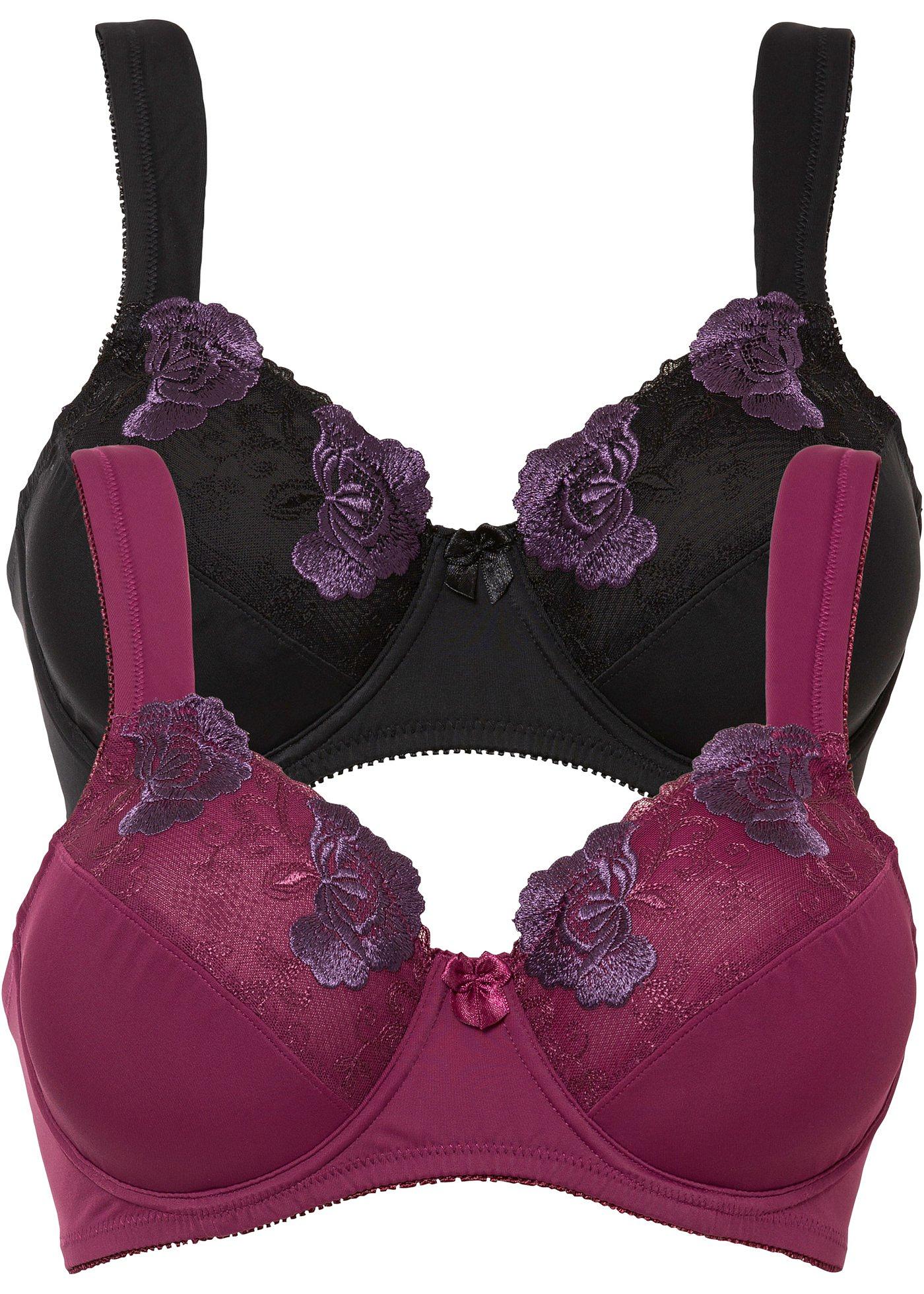 Lot de 2 soutiens-gorge minimiseurs à armatures avec polyamide recyclé