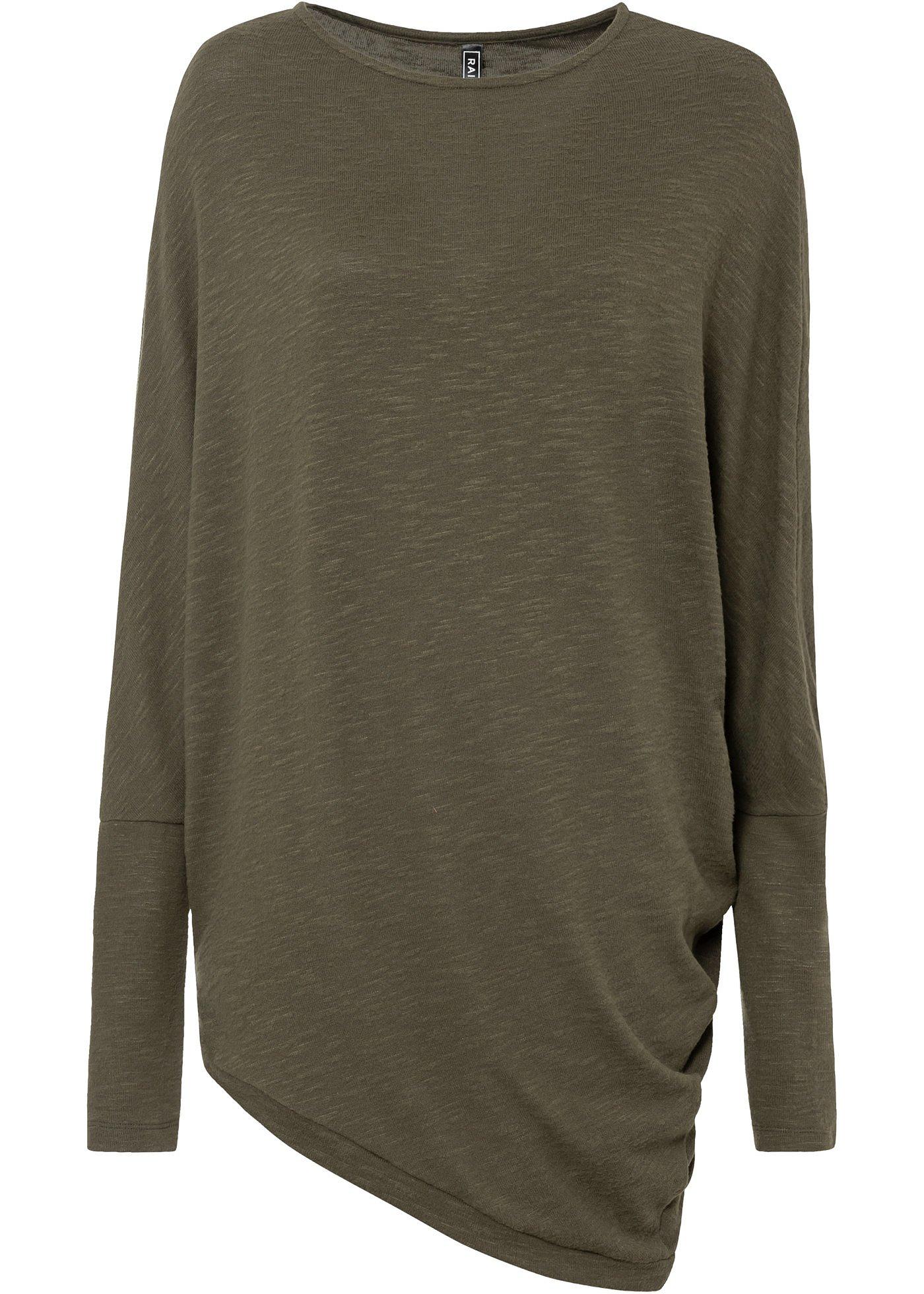 Pull doux avec base asymétrique