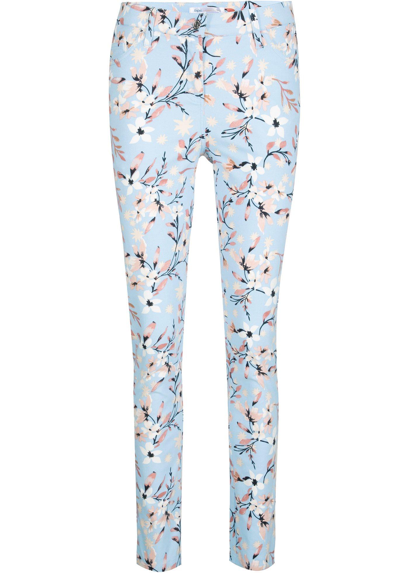 Pantalon extensible à imprimé floral