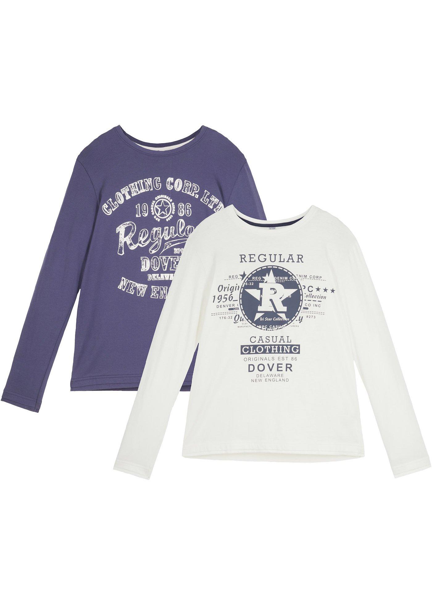 Lot de 2 T-shirts manches longues garçon