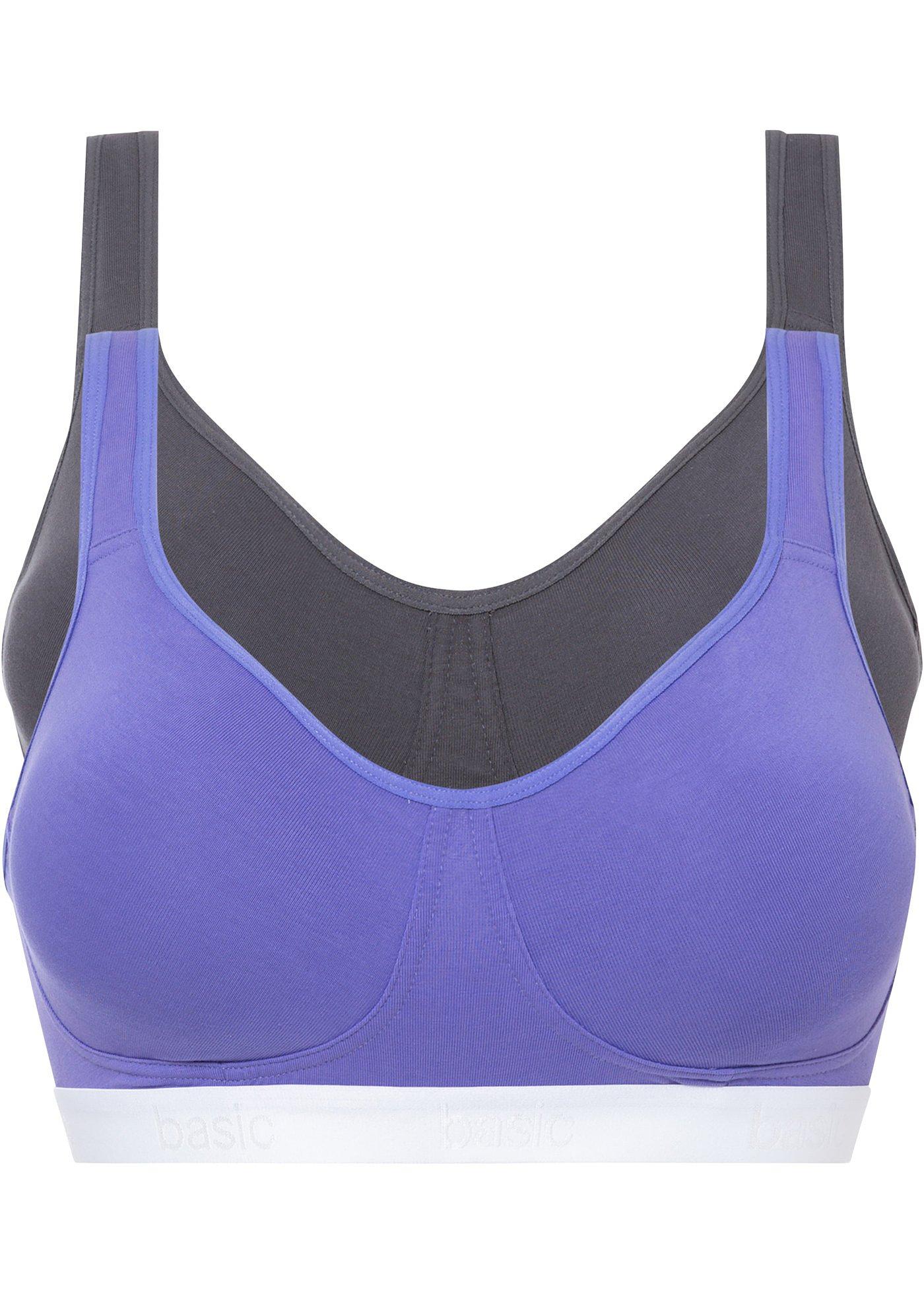 Lot de 2 soutiens-gorge sans armatures avec coton bio