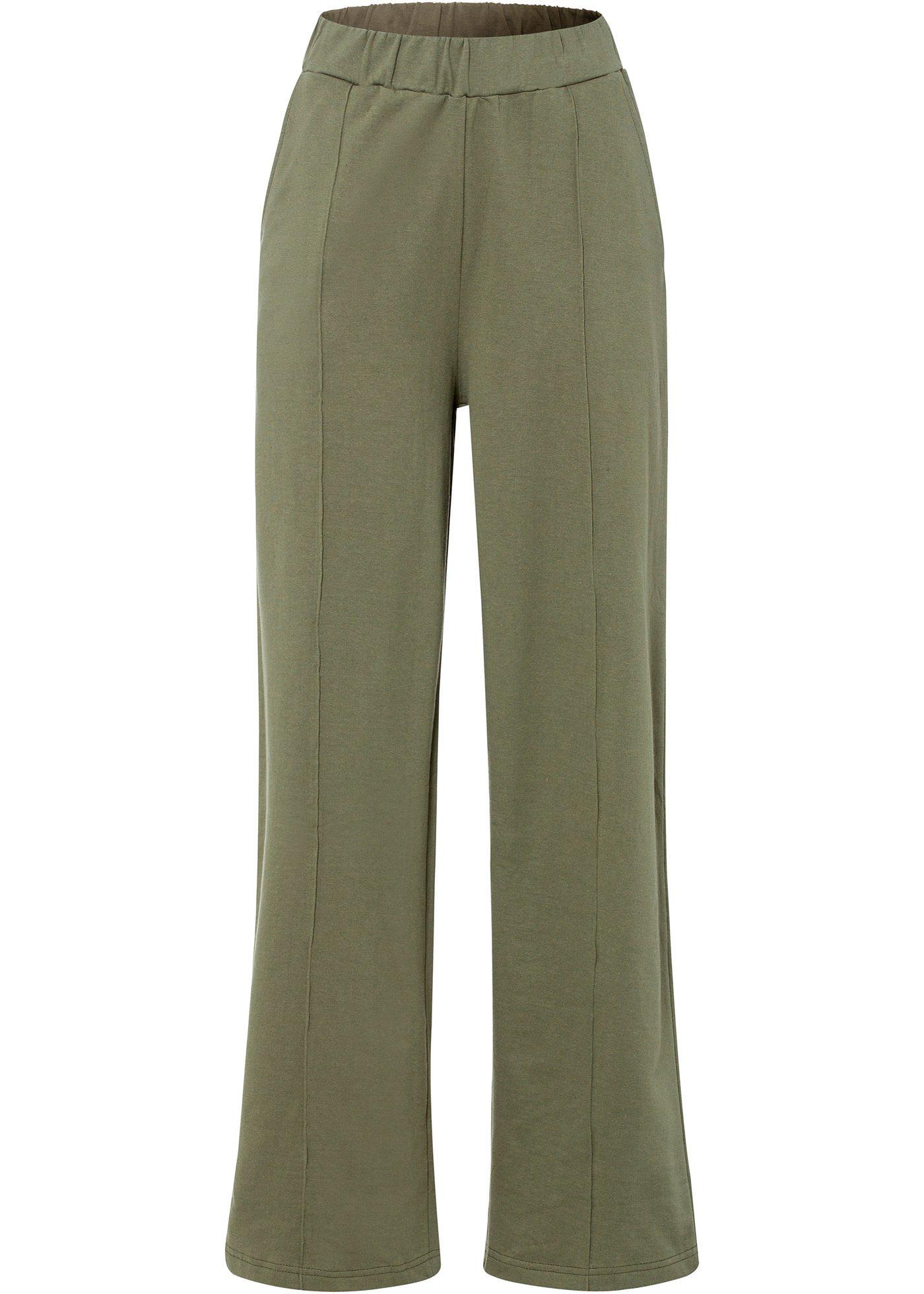 Pantalon sweat large avec passepoils