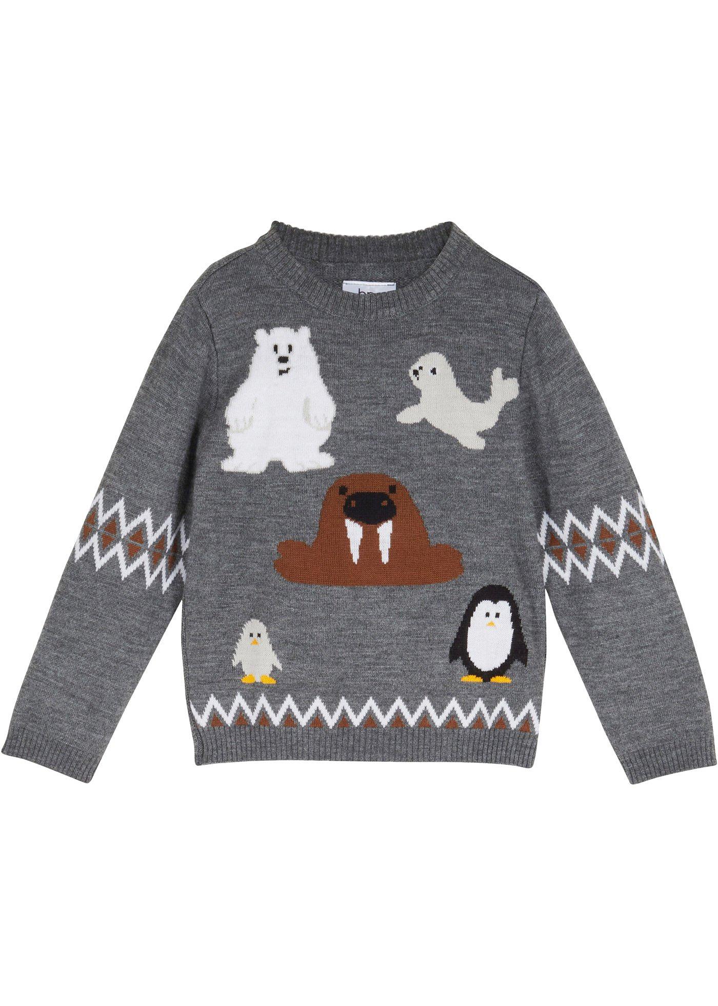 Pull garçon avec motifs d'animaux