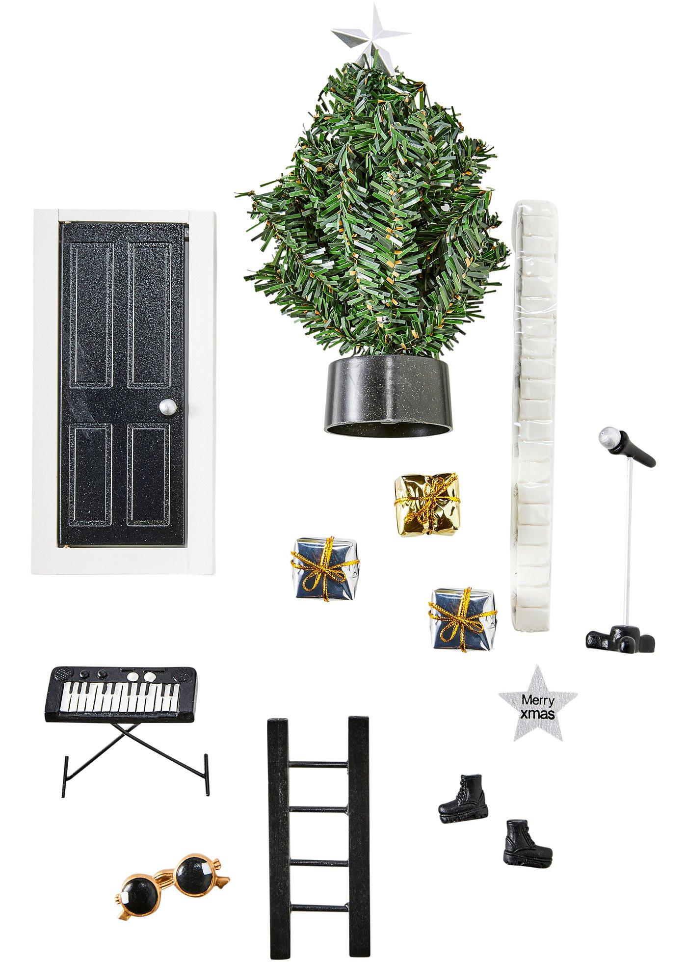 Objet déco porte de lutin avec instruments de musique (Ens. 14 pces.)