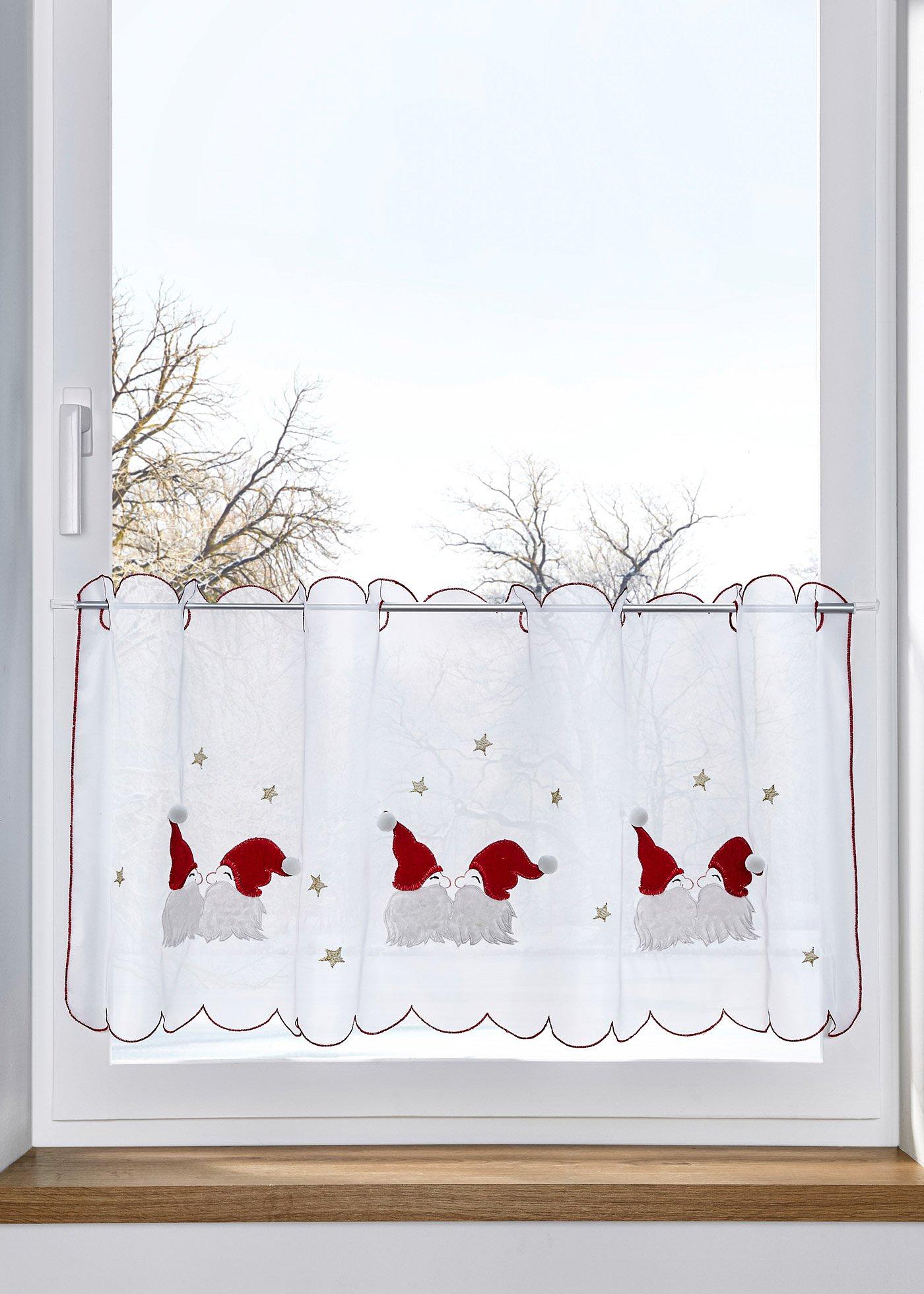 Brise-bise avec lutins brodés