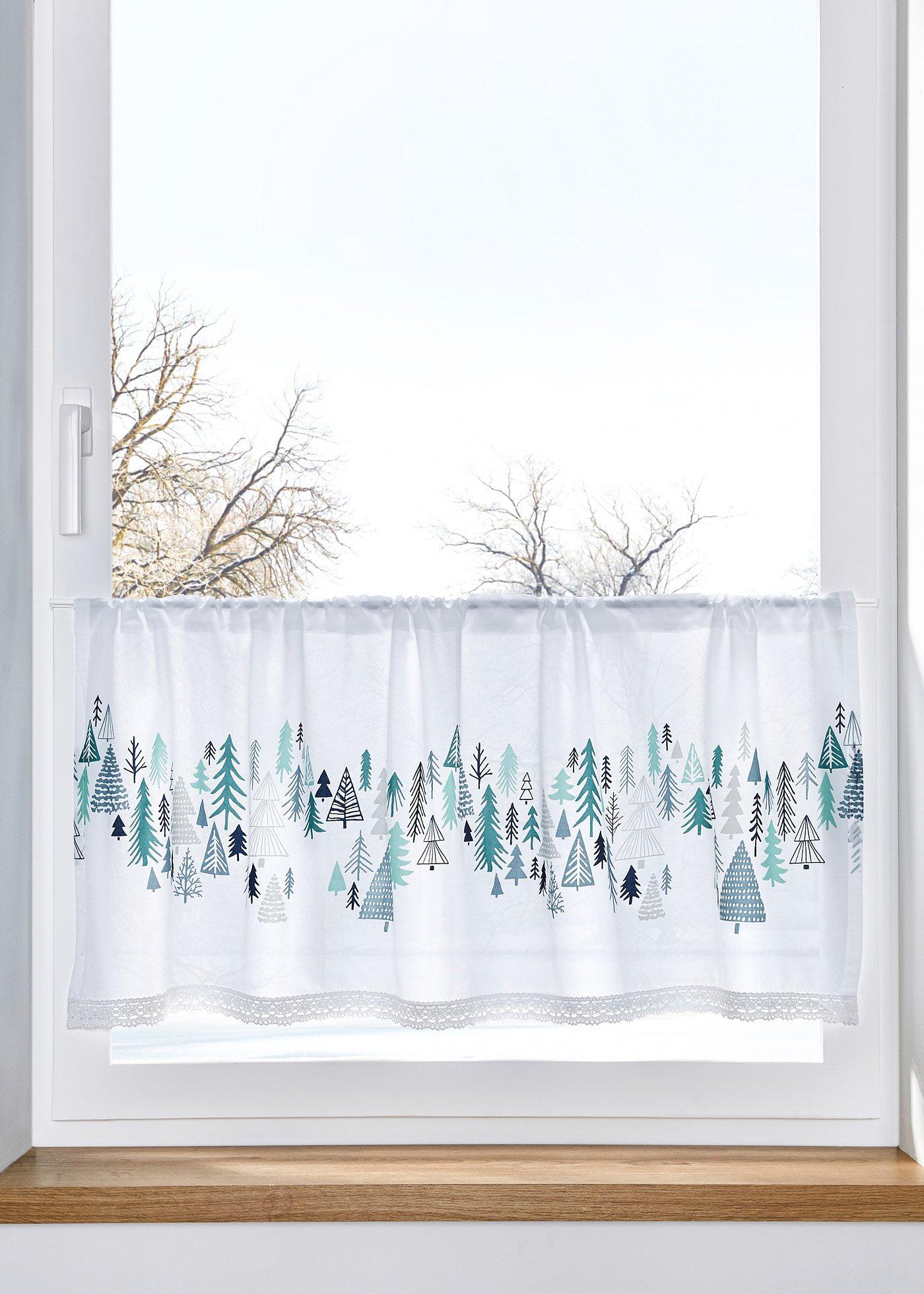 Brise-bise en coton bio avec imprimé forêt