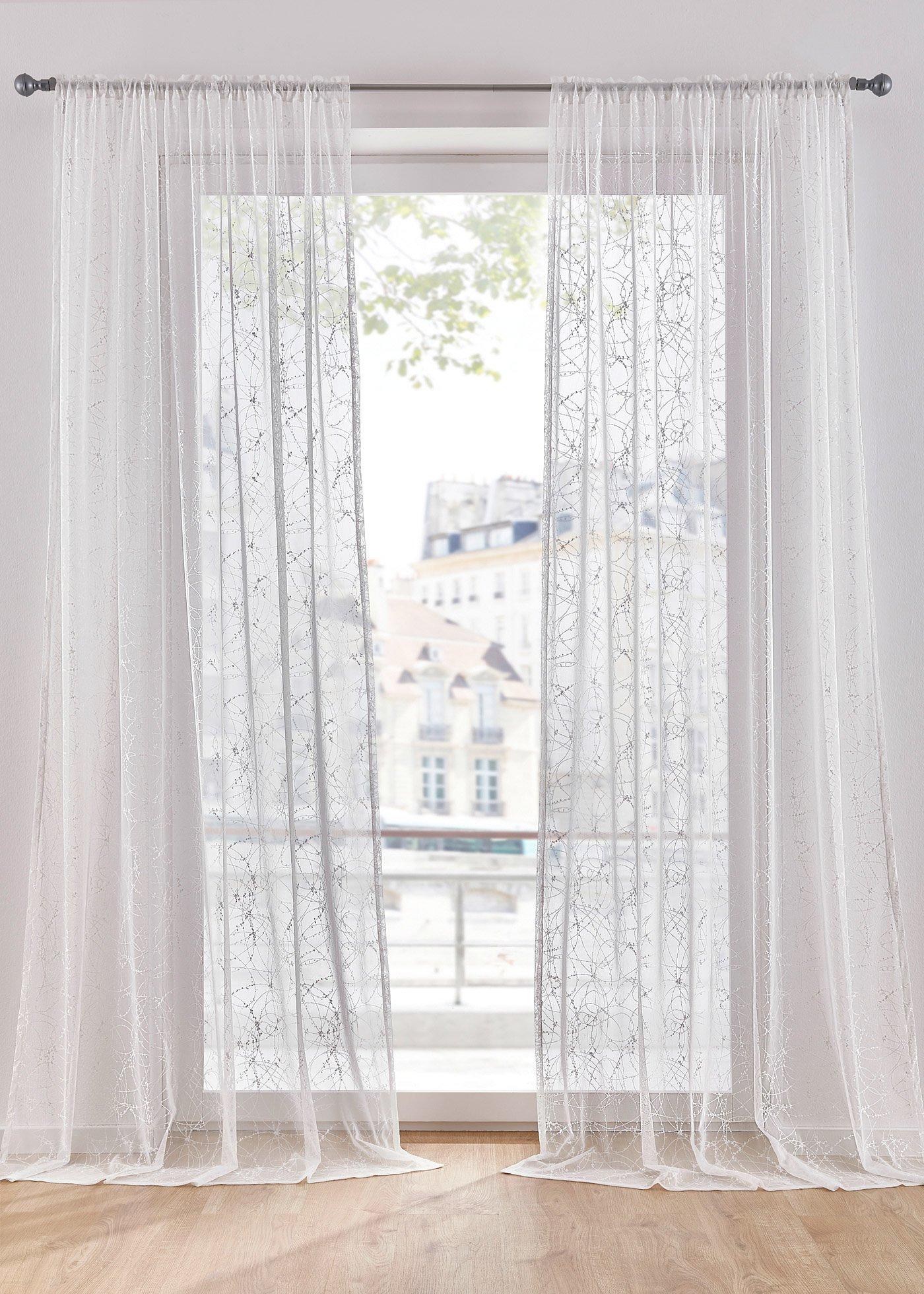 Voilage à motif graphique (1 pce.)