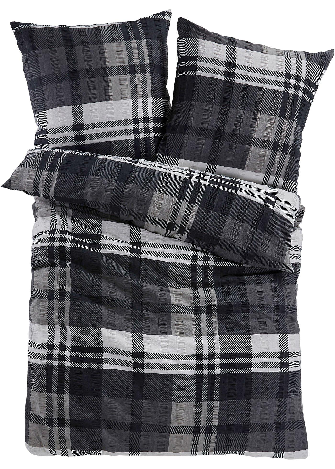 Parure de lit à carreaux