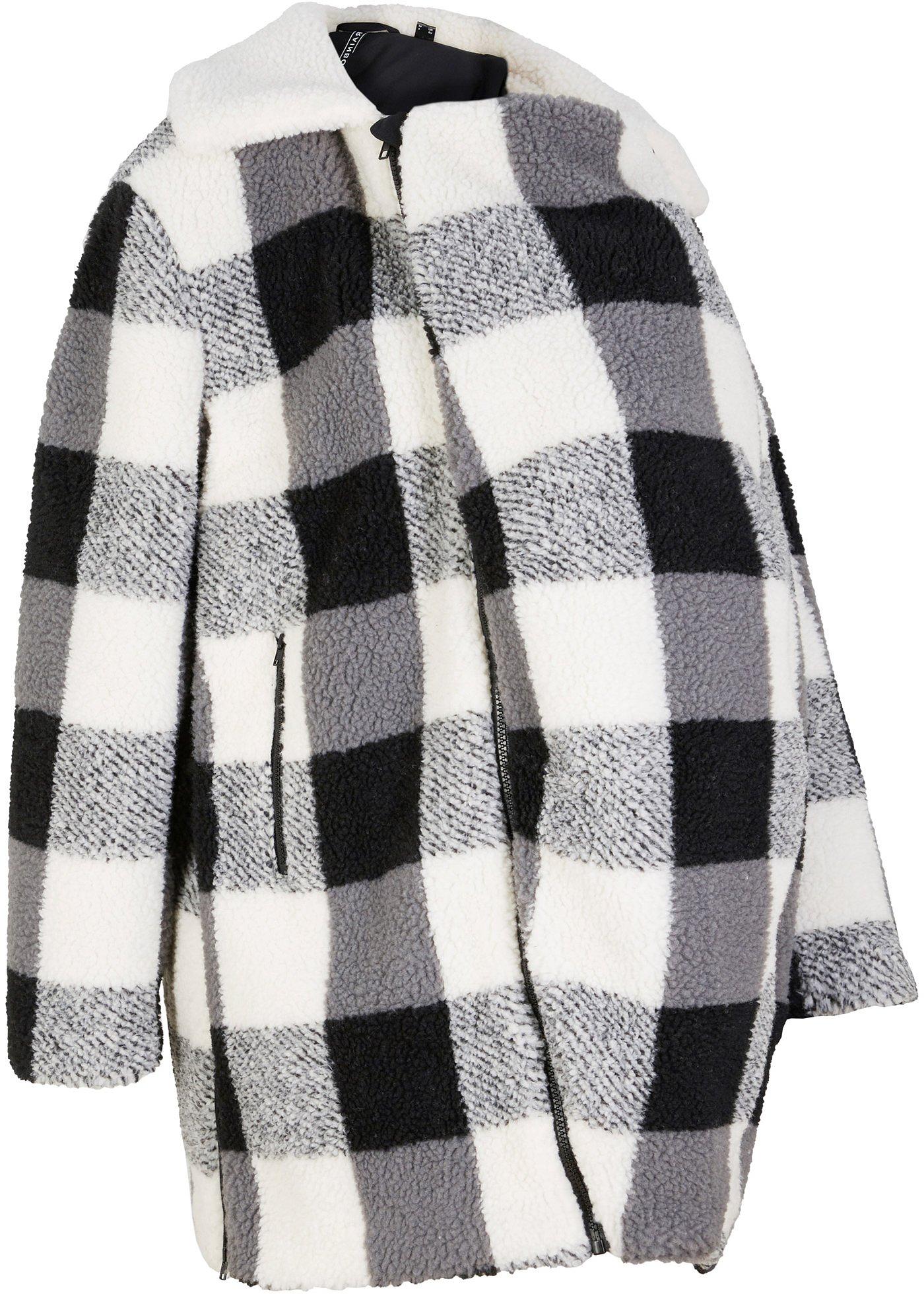 Manteau court de grossesse avec fourrure peluche, fonction portage