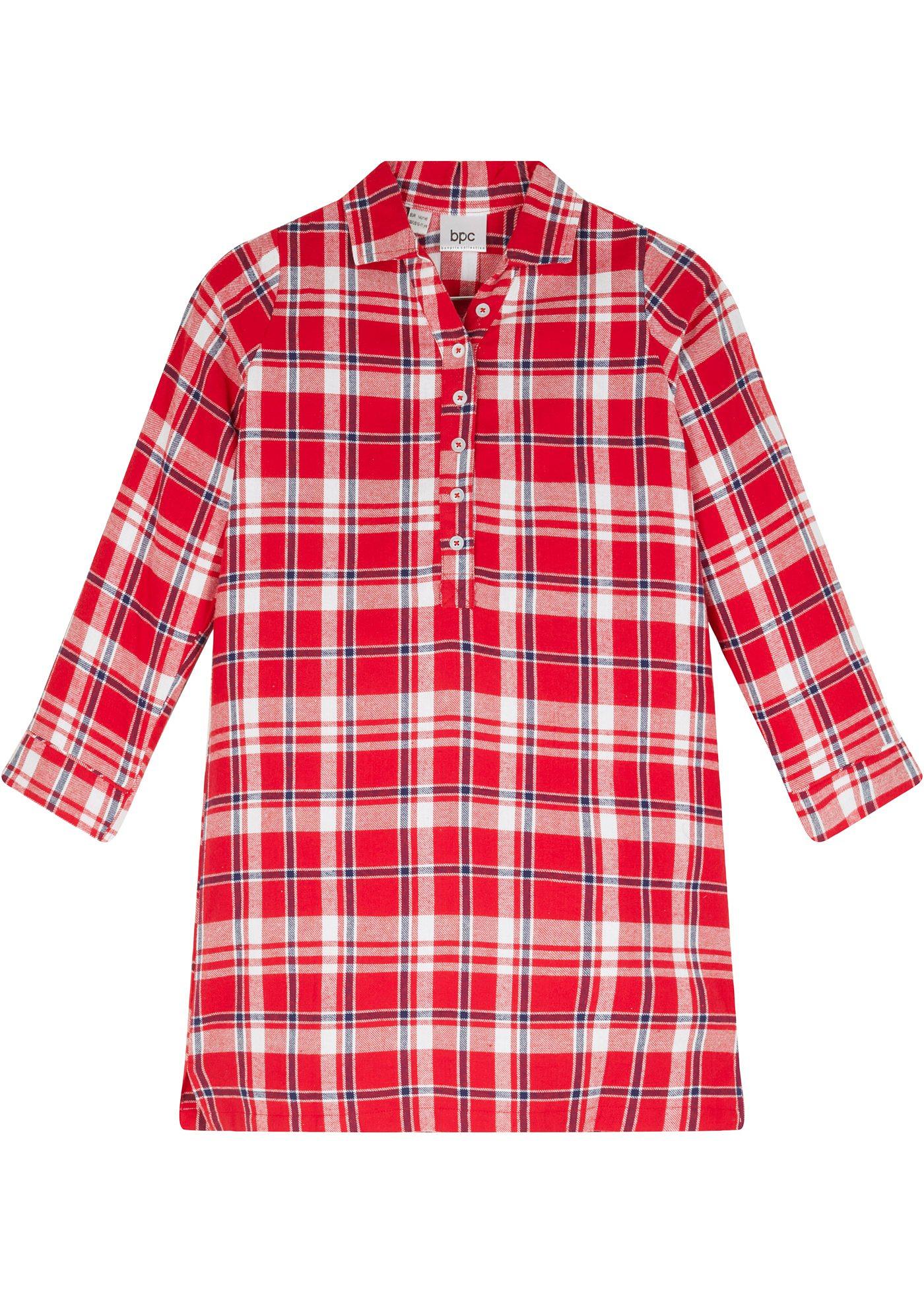 Chemise de nuit tissée en flanelle