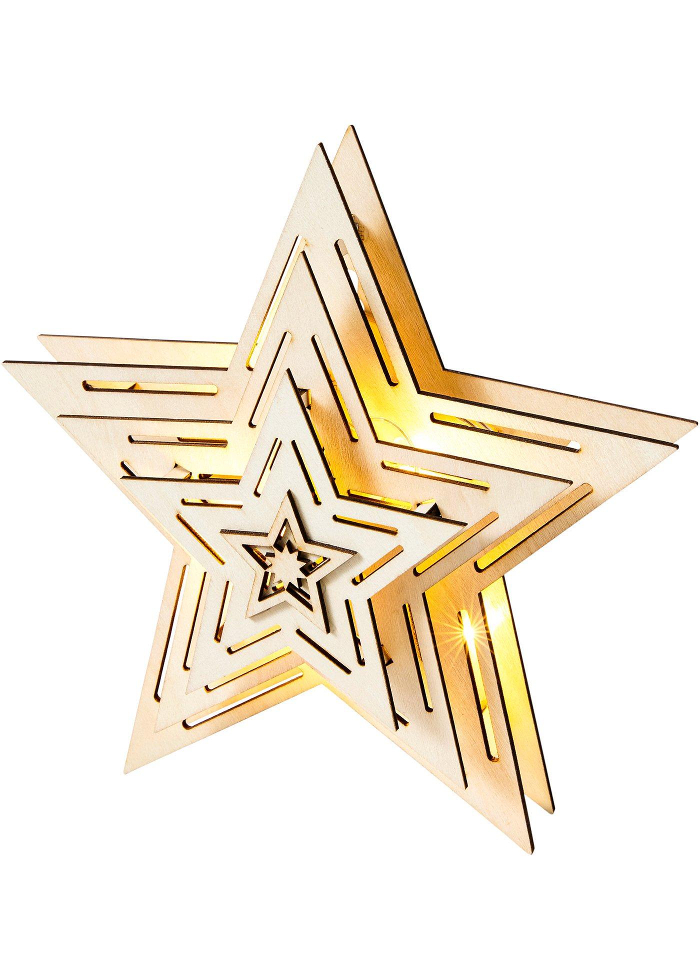 Étoile déco à LED avec ventouse