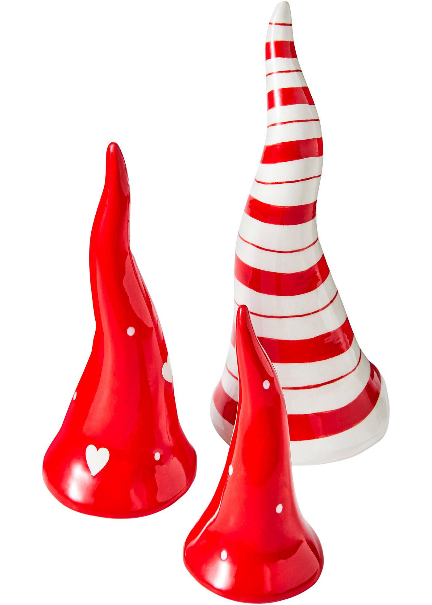 Objet déco bonnet de lutin (Ens. 3 pces.)