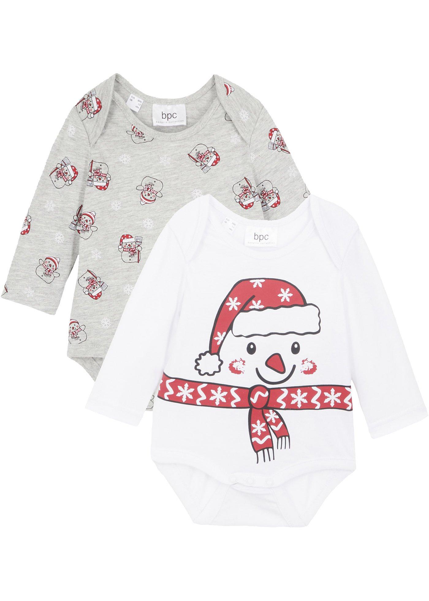 Lot de 2 bodies bébé en coton bio