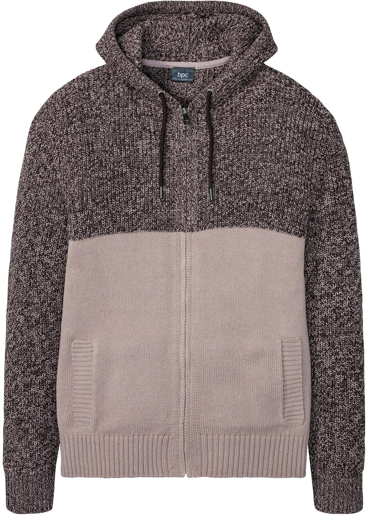 Gilet en maille à capuche