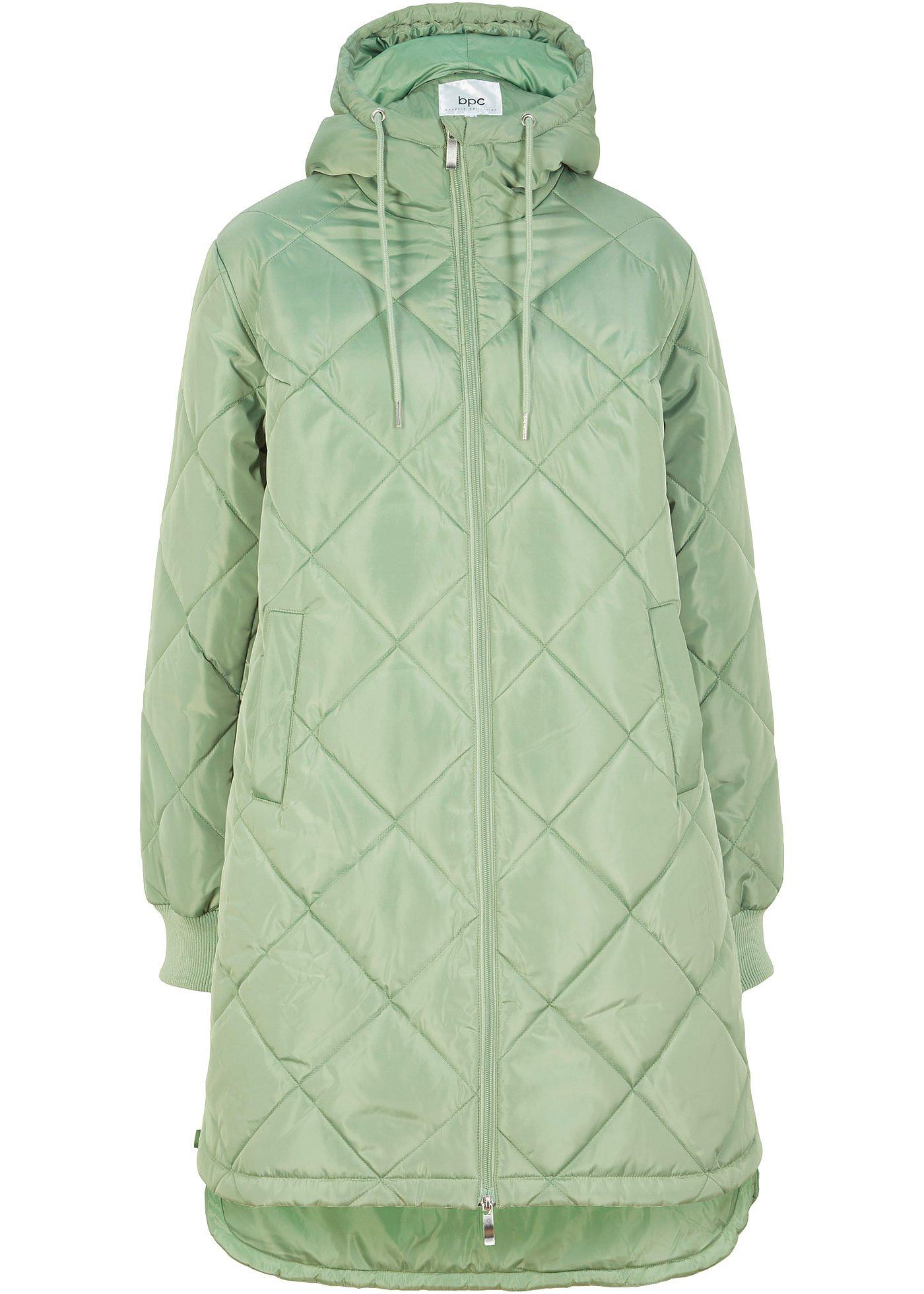 Manteau court à capuche avec surpiqûres