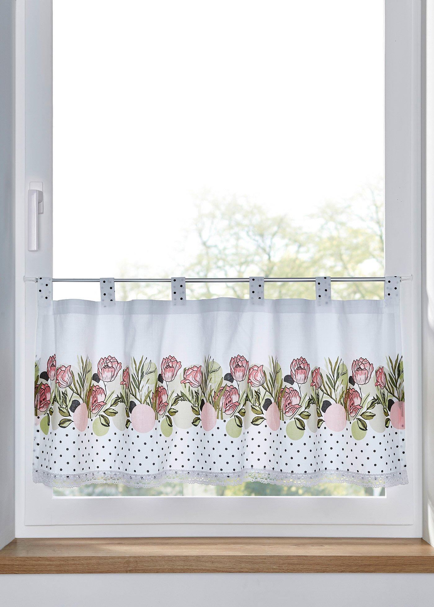 Brise-bise coton bio à imprimé floral