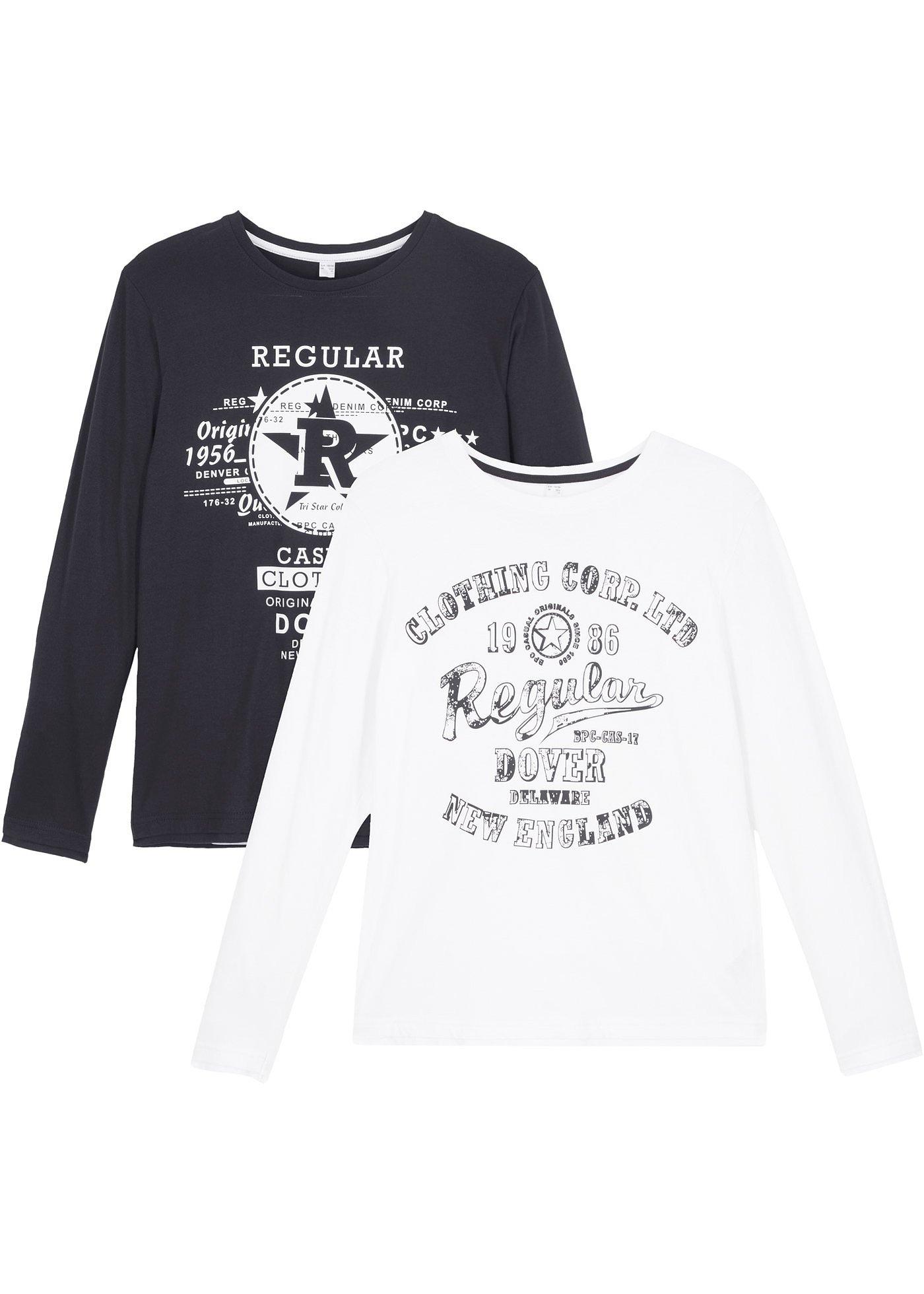 Lot de 2 T-shirts manches longues garçon