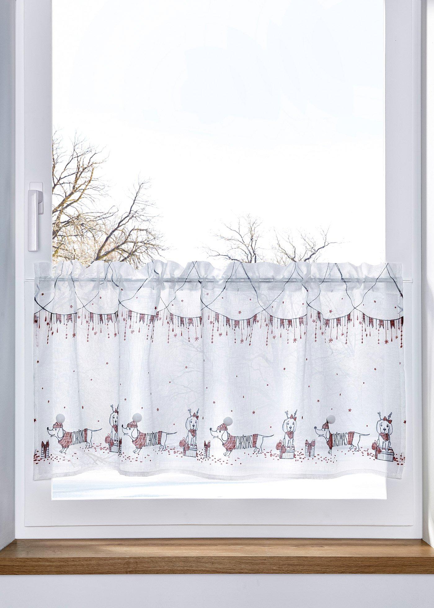 Brise-bise avec imprimé chien de Noël